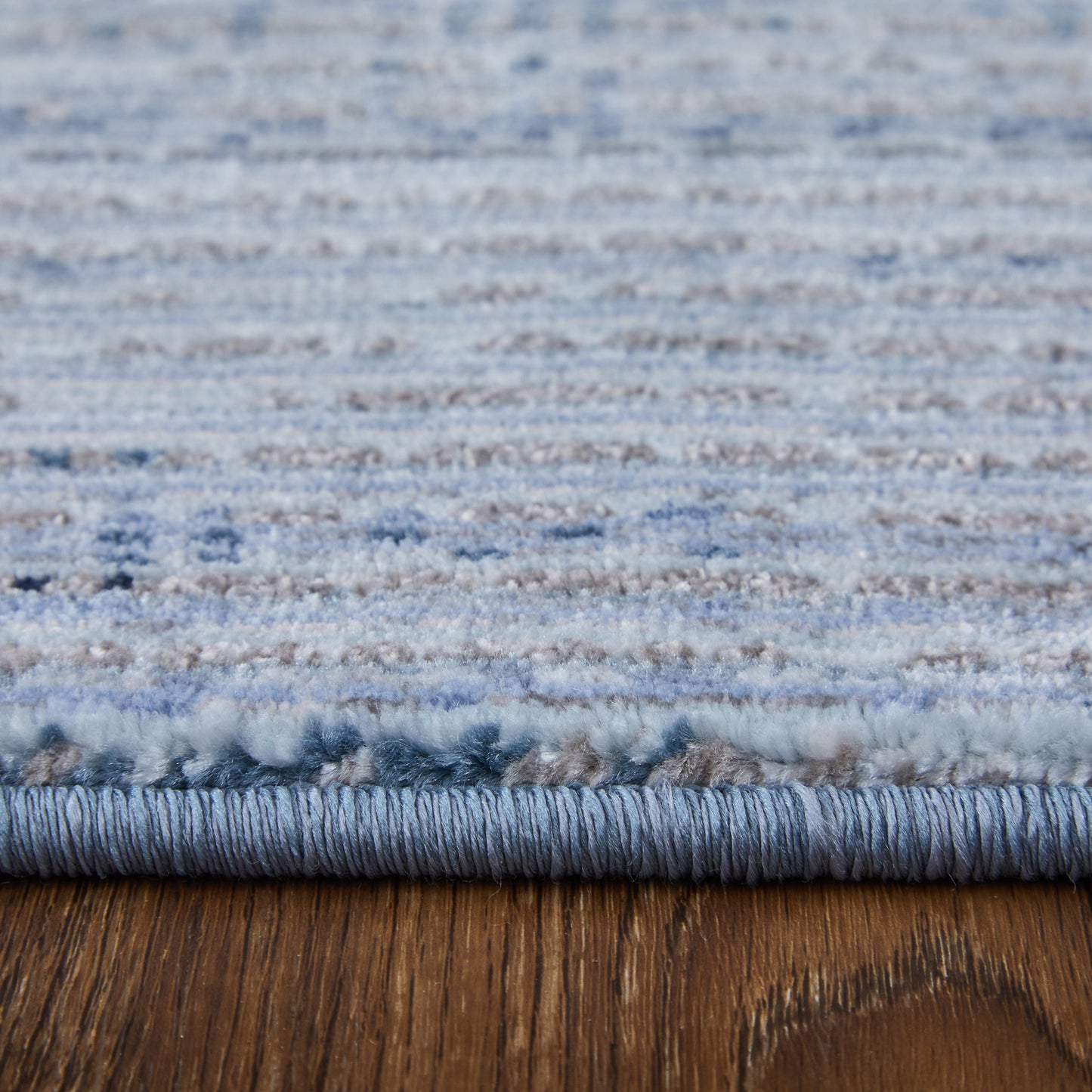Deja Modern/Casual Solid Blue/Ivory - Feizy Rug