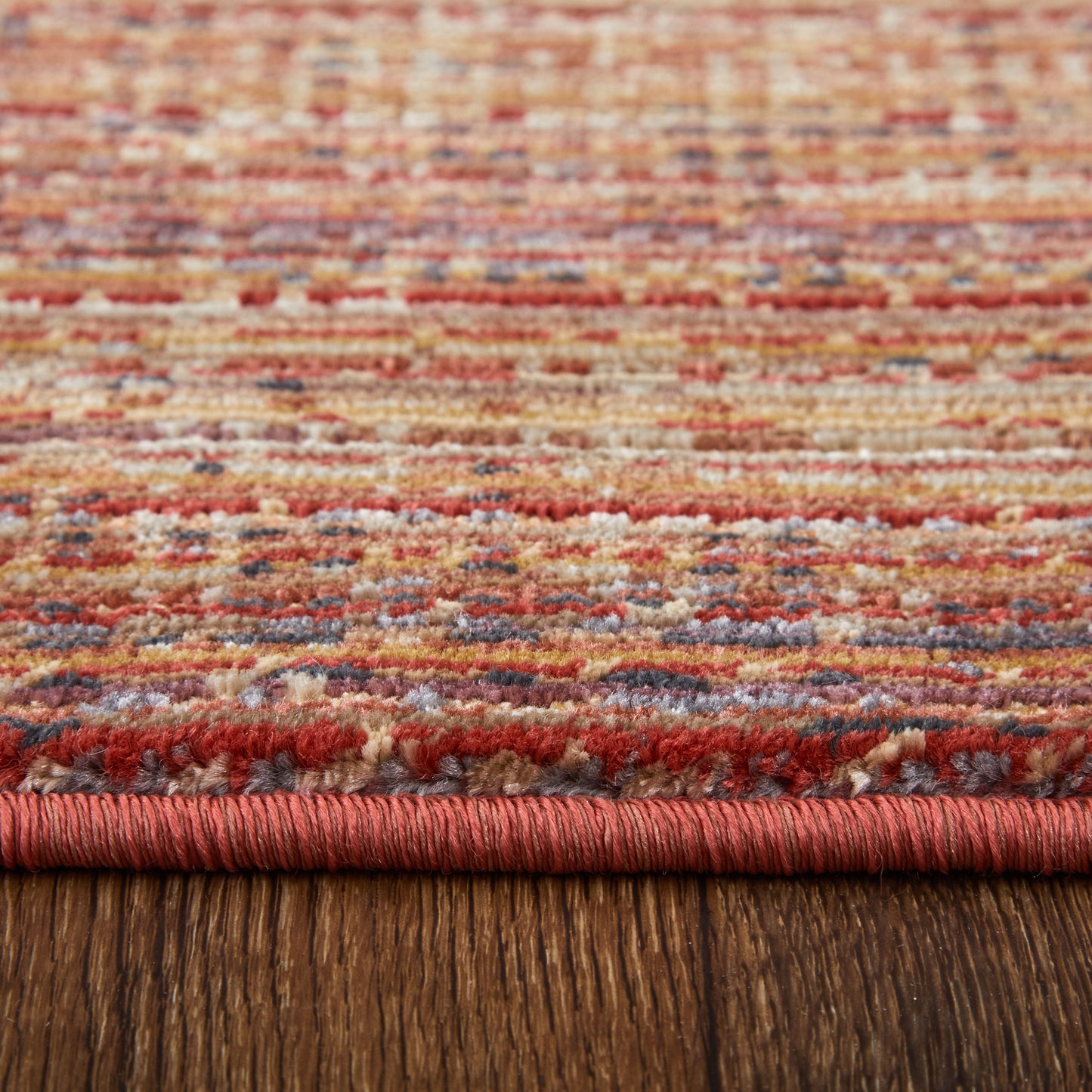 Deja Modern/Casual Solid Brown/Red/Tan - Feizy Rug
