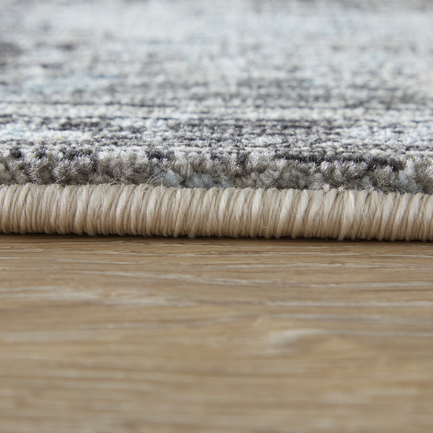 Sonora Modern/Industrial Abstract/Watercolor/Distressed Blue/Ivory/Tan - Feizy Rug