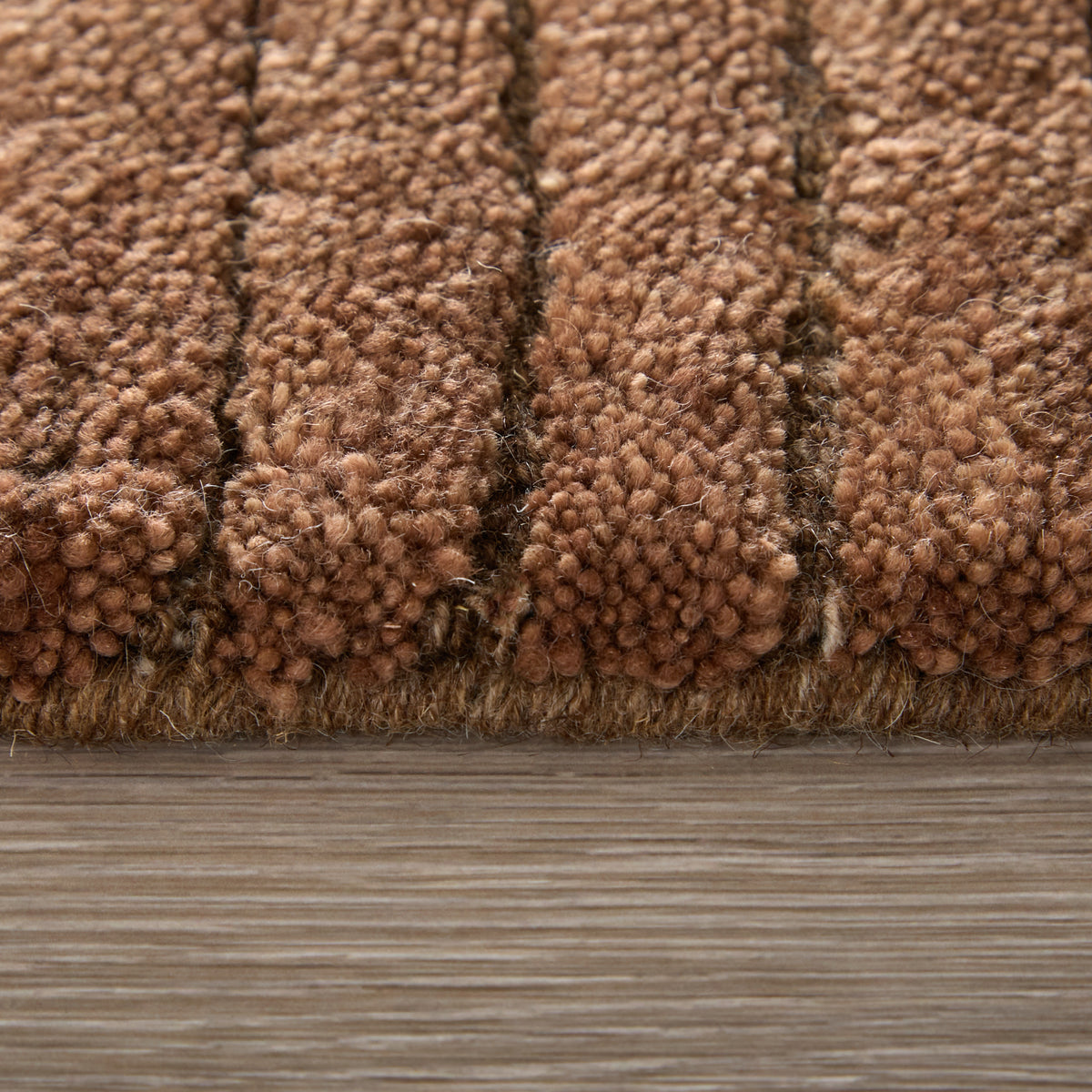 Cornerstone Modern/Casual Solid/Stripes Brown - Feizy Rug