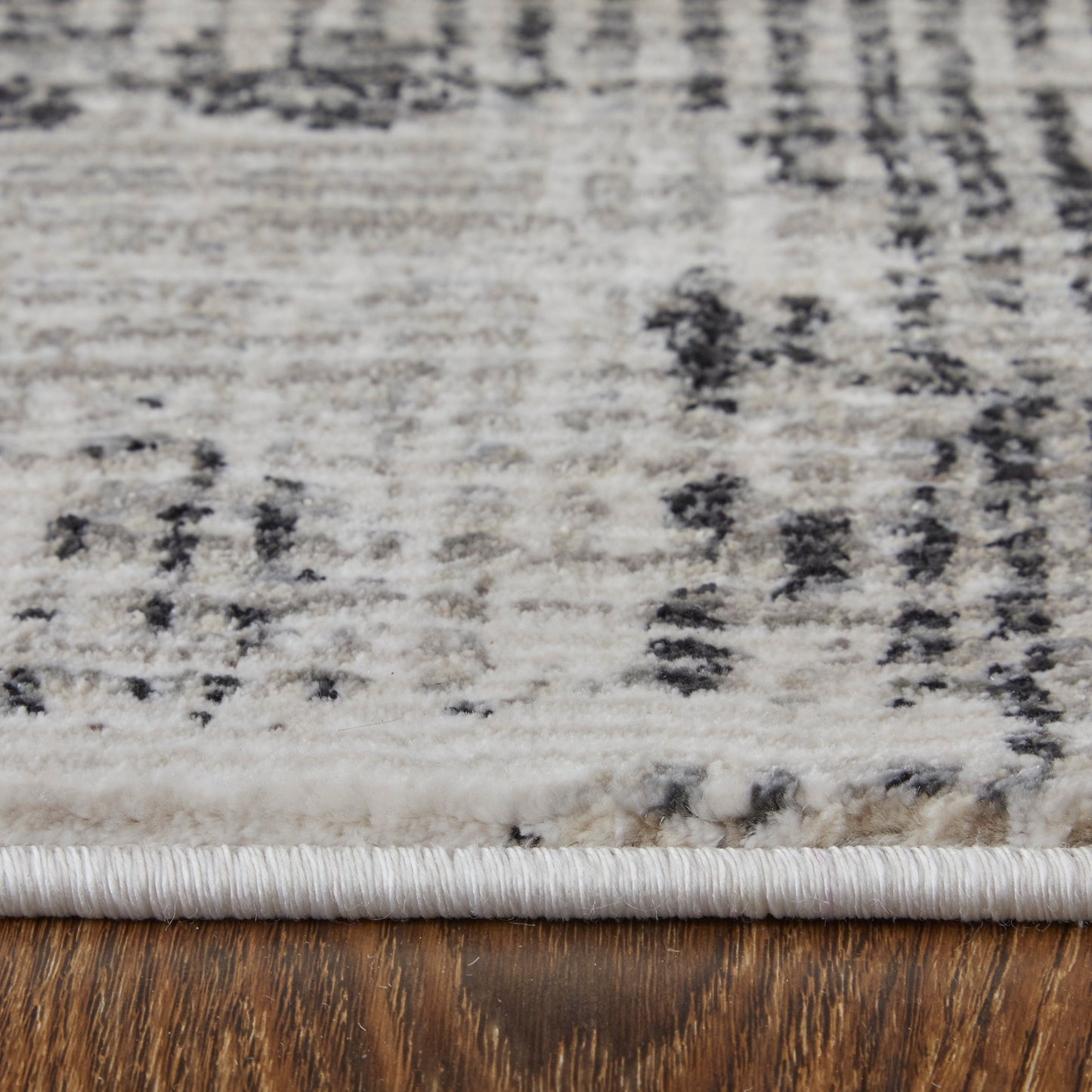 Sonora Modern/Industrial/Bohemian & Eclectic Abstract/Plaid Gray/Ivory - Feizy Rug