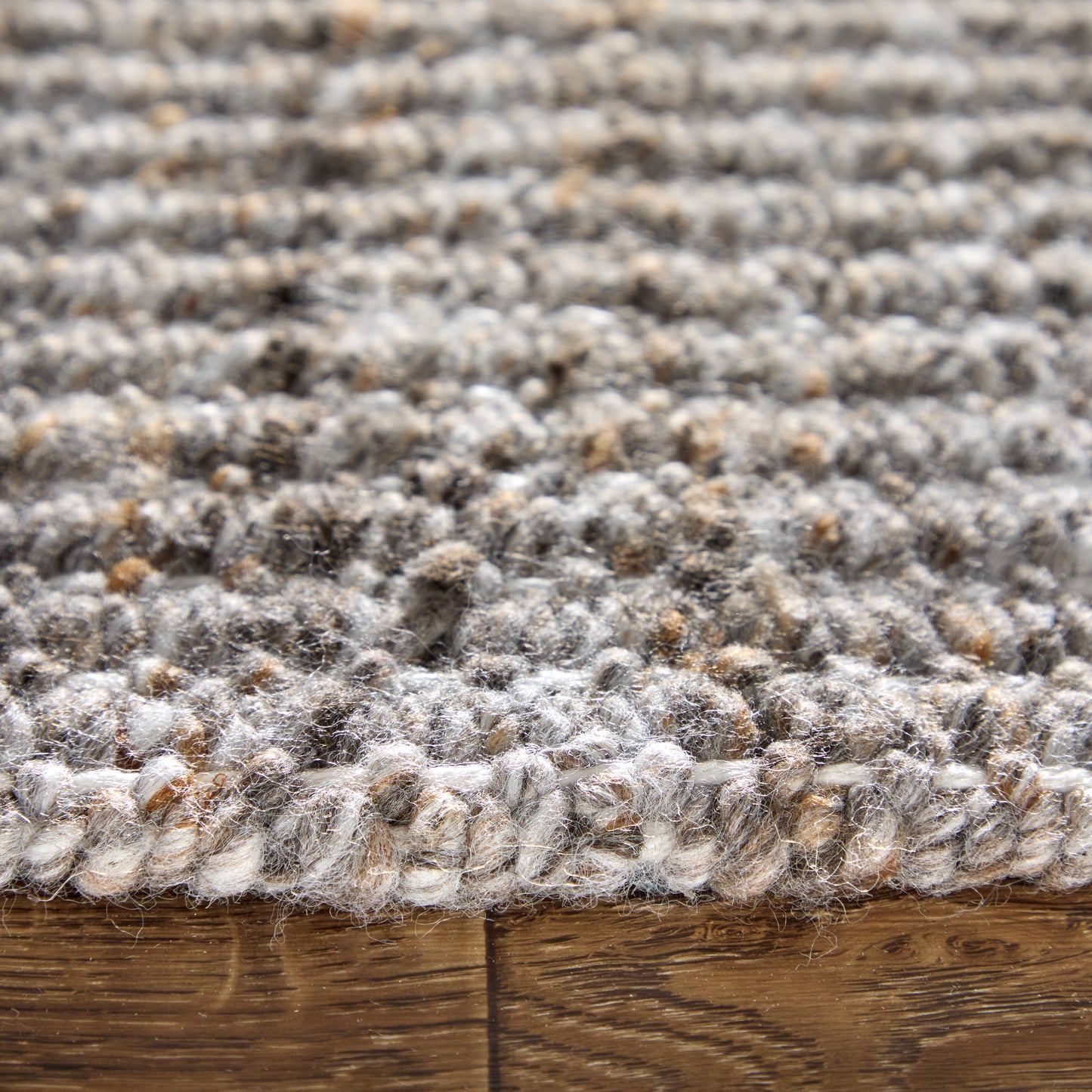 Limerick Modern/Casual Solid/Stripes Gray/Brown - Feizy Rug