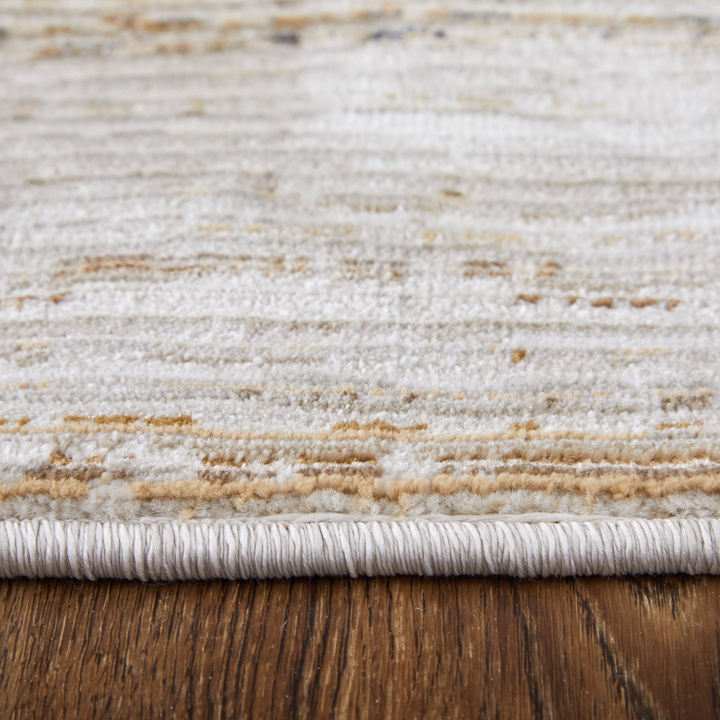 Deja Modern/Casual/Natural Distressed/Abstract Ivory/Brown/Tan - Feizy Rug