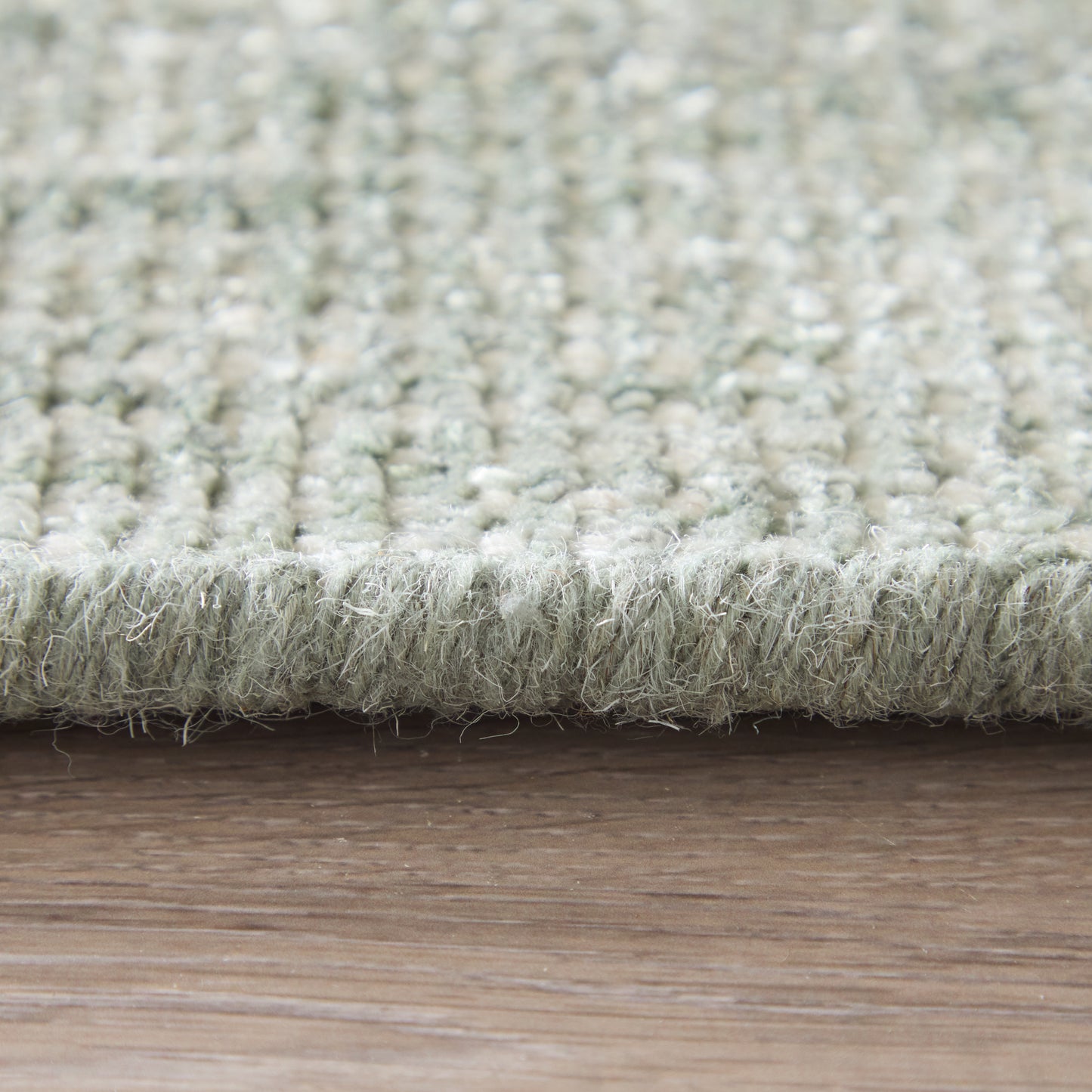 Fleetwood Modern/Casual Solid Green/Ivory - Feizy Rug