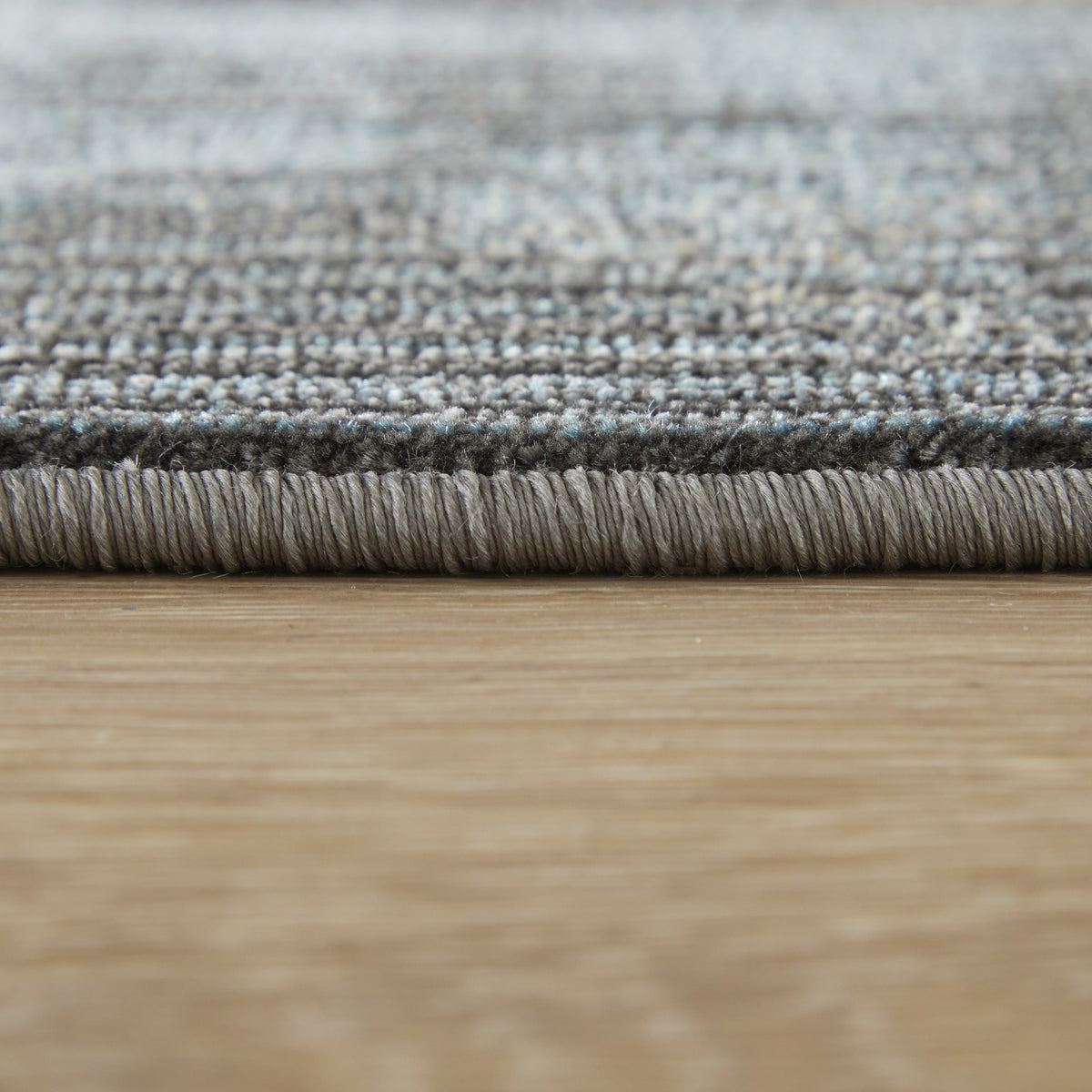 Greenwich Modern Geometric/Abstract/Distressed Black/Ivory/Blue - Feizy Rug