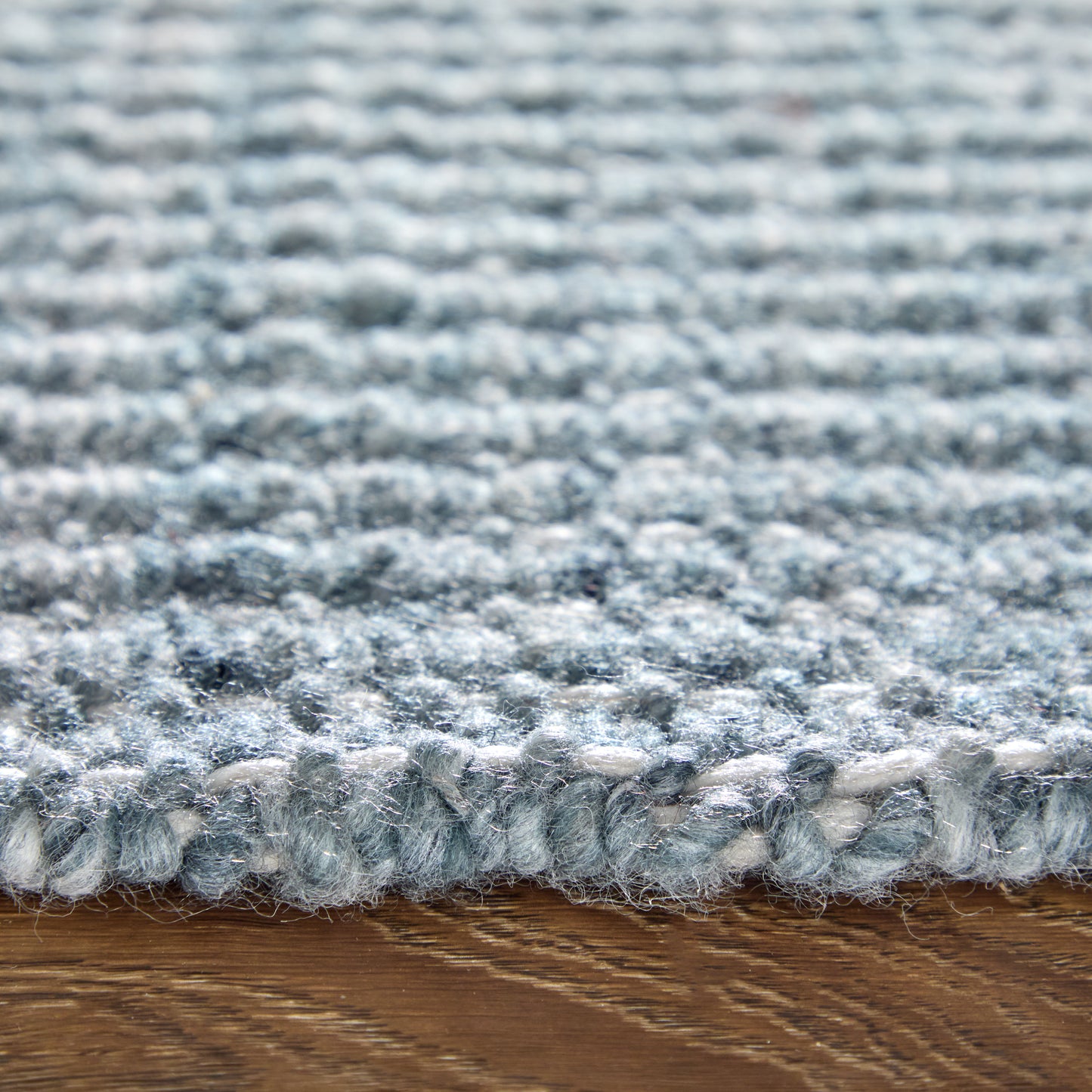 Limerick Modern/Casual Solid/Stripes Blue/Gray - Feizy Rug
