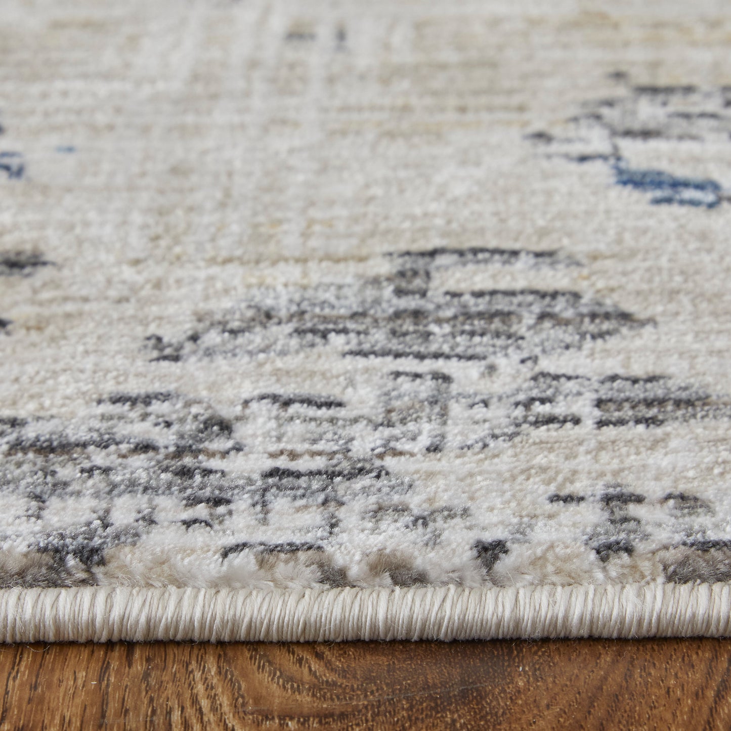Sonora Modern/Casual/Industrial Abstract/Watercolor Ivory/Blue/Red - Feizy Rug