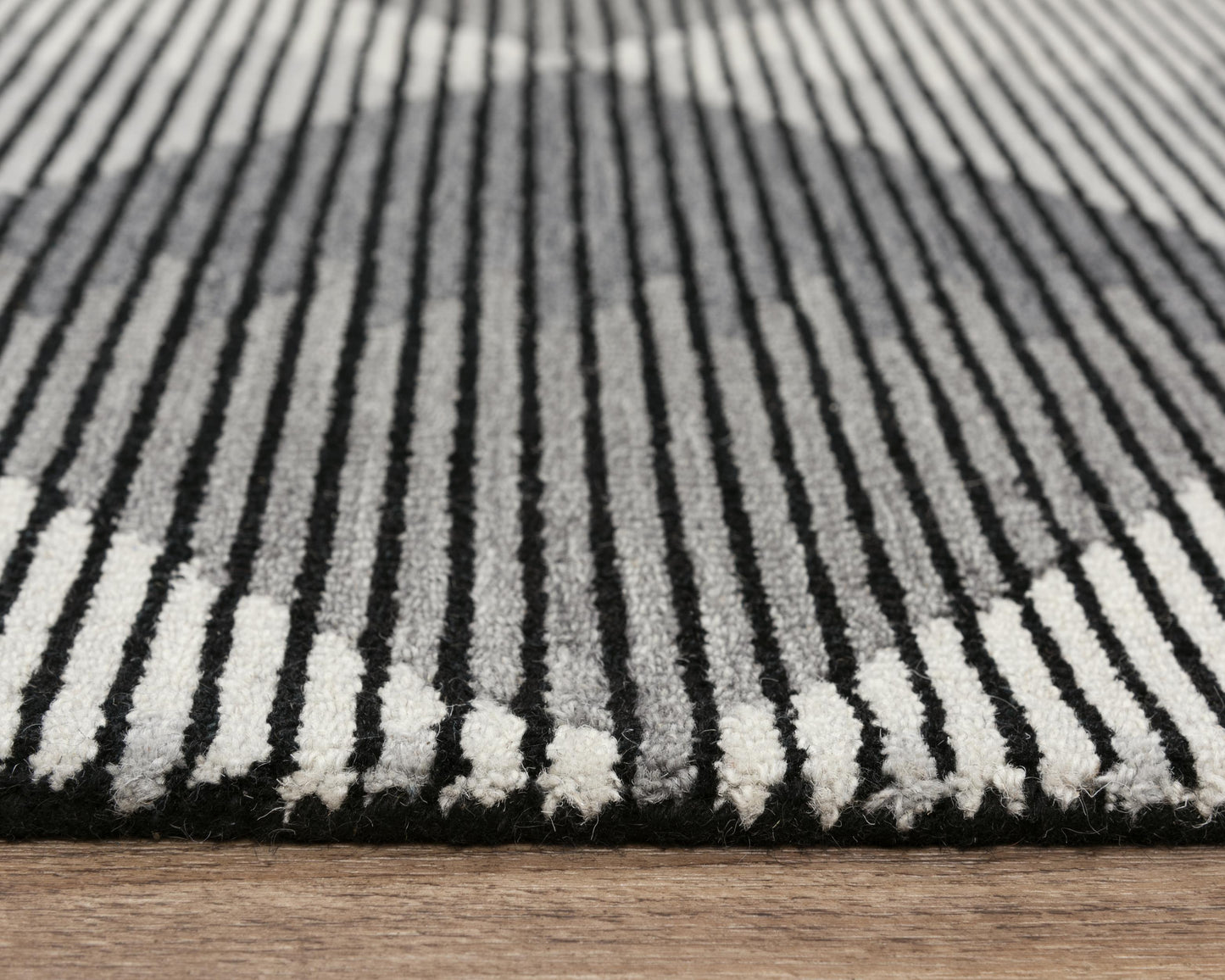 Addison A05101 Charcoal Hand-Tufted Rug - Rizzy