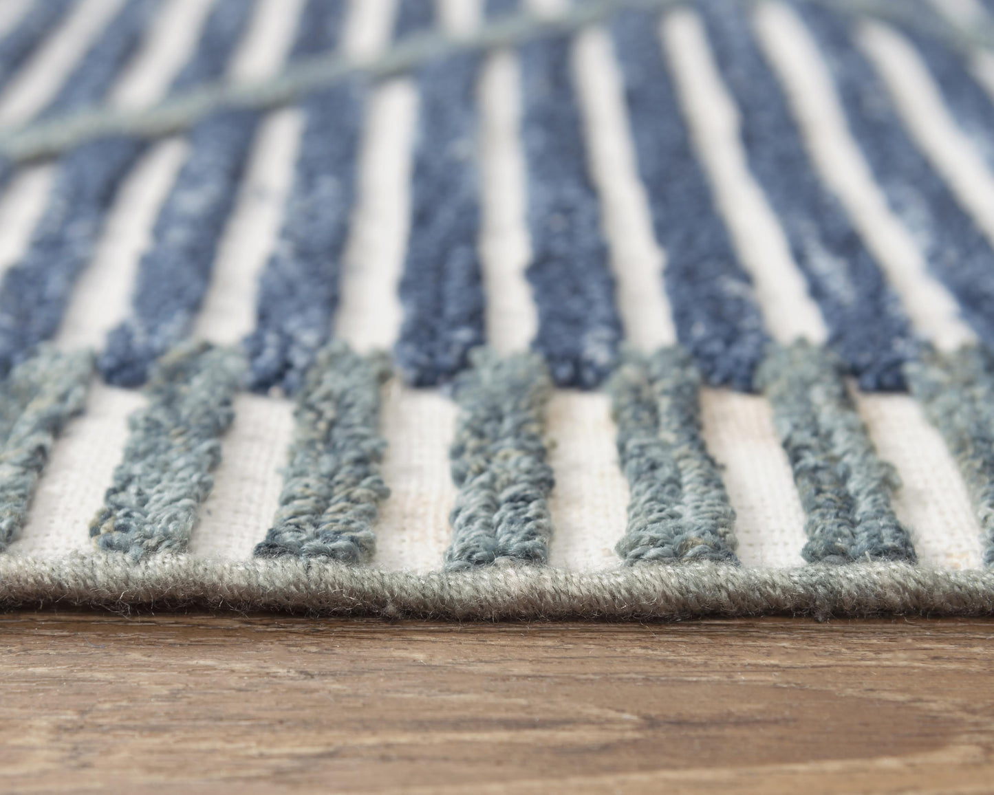 Vista A09110 Blue Hand-Tufted Rug - Rizzy