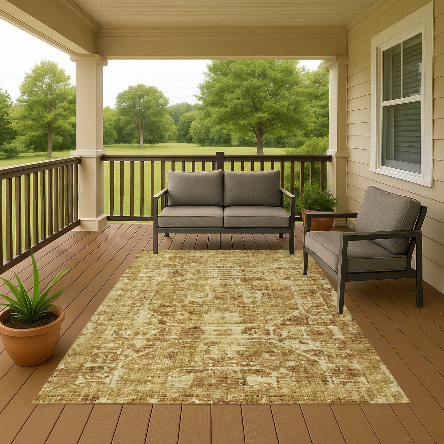 Machine Made Aberdeen AB2 Gold - Dalyn Rugs