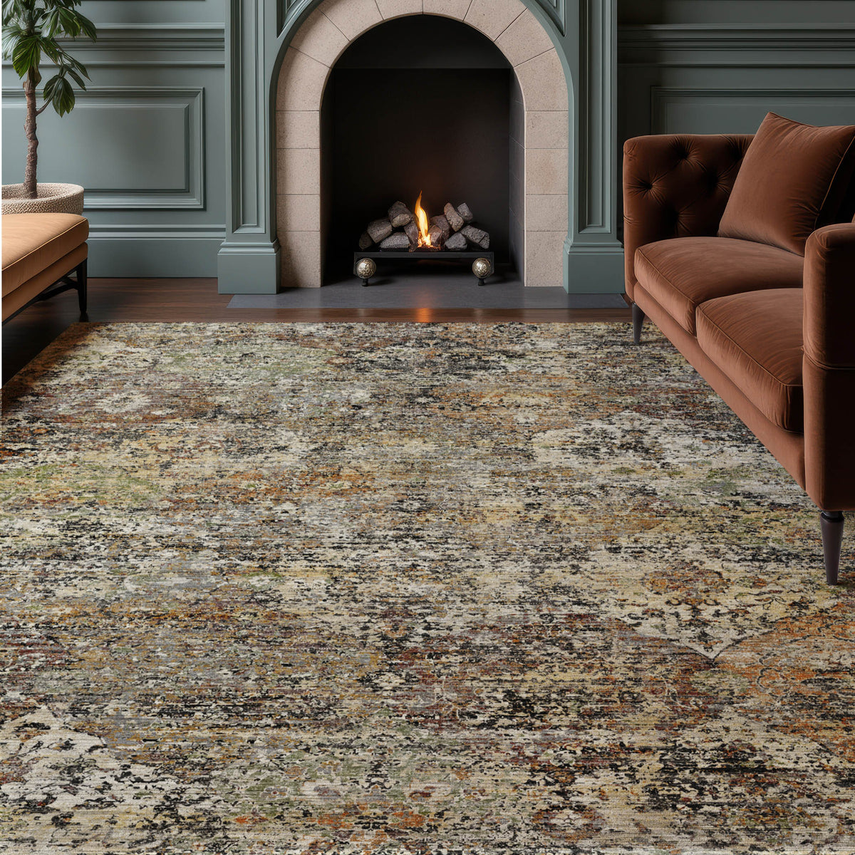 Machine Washable Aristo AR4 Taupe Rug