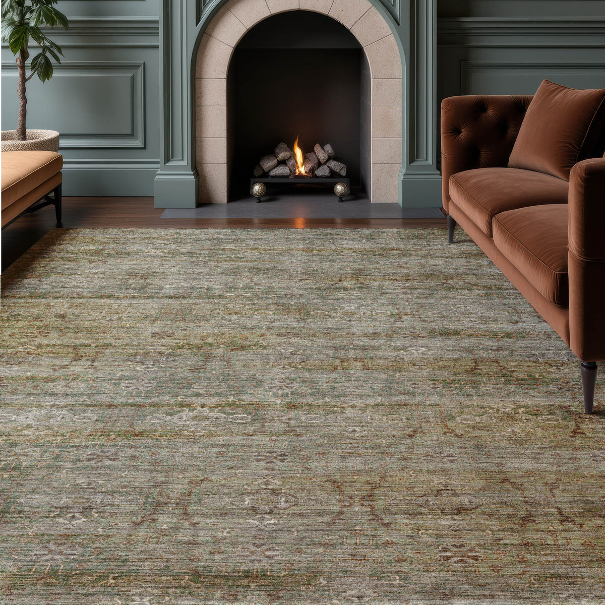 Machine Washable Aristo AR5 Basil Rug