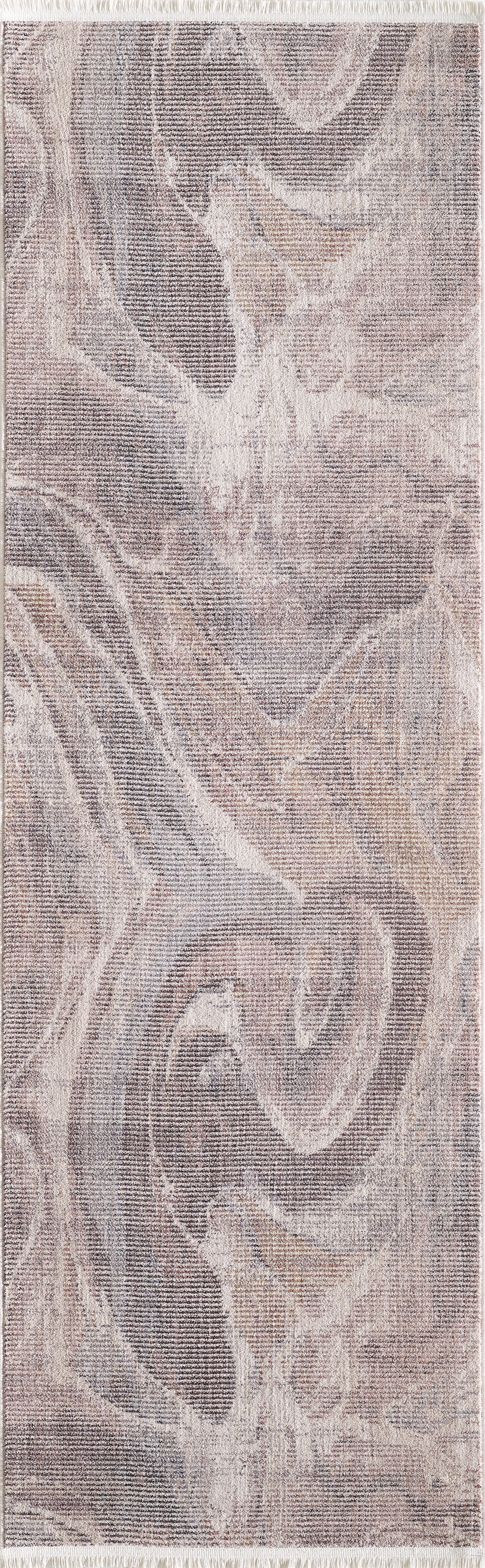 Adele 8813 Blush Grey Marble Machine Woven Performance Area Rug - KAS
