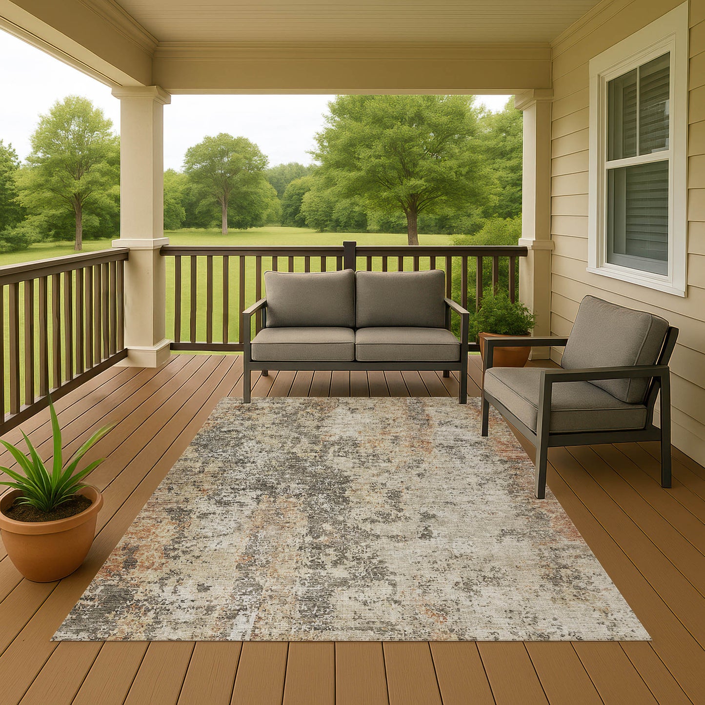 Machine Made Bresca BC5 Terracotta - Dalyn Rugs