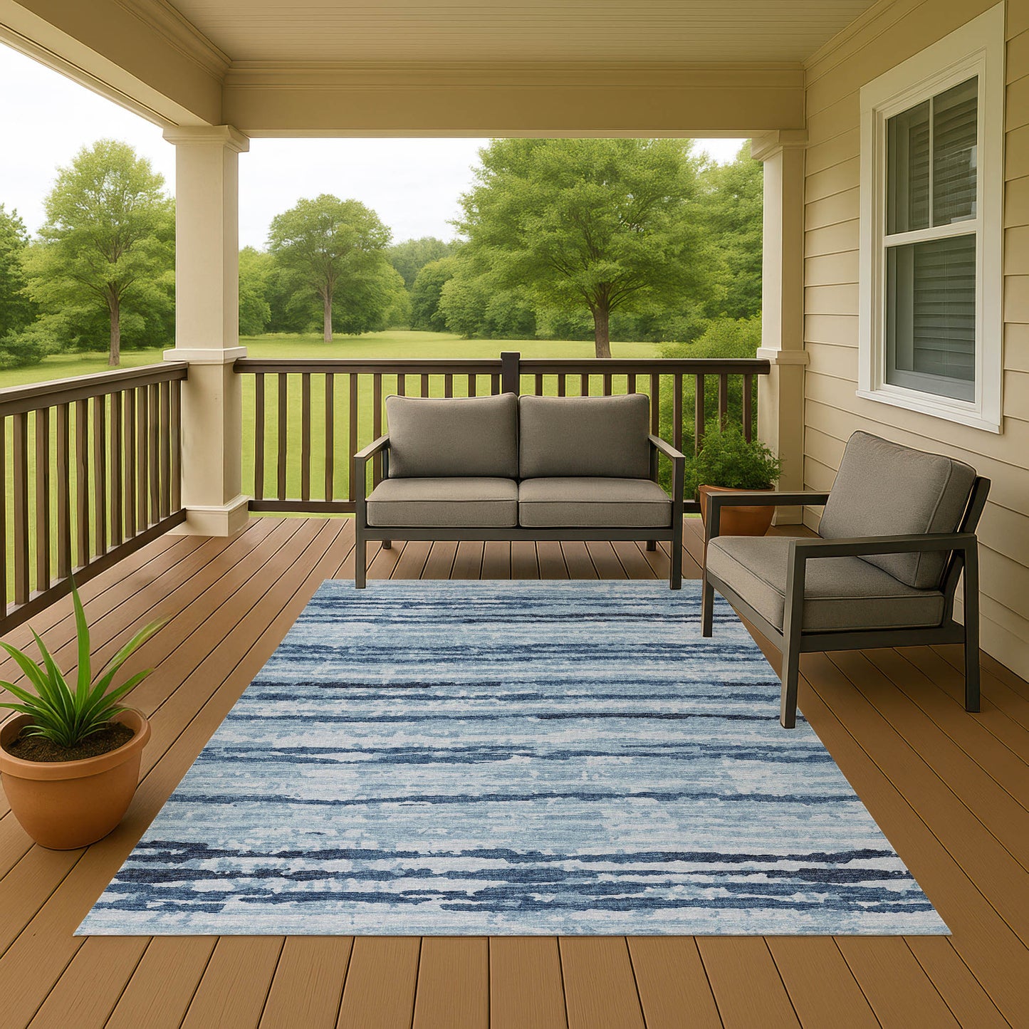 Machine Made Brisbane BR4 Sky - Dalyn Rugs