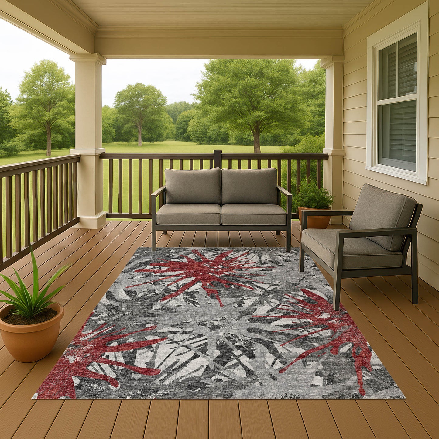 Machine Made Brisbane BR6 Scarlet - Dalyn Rugs
