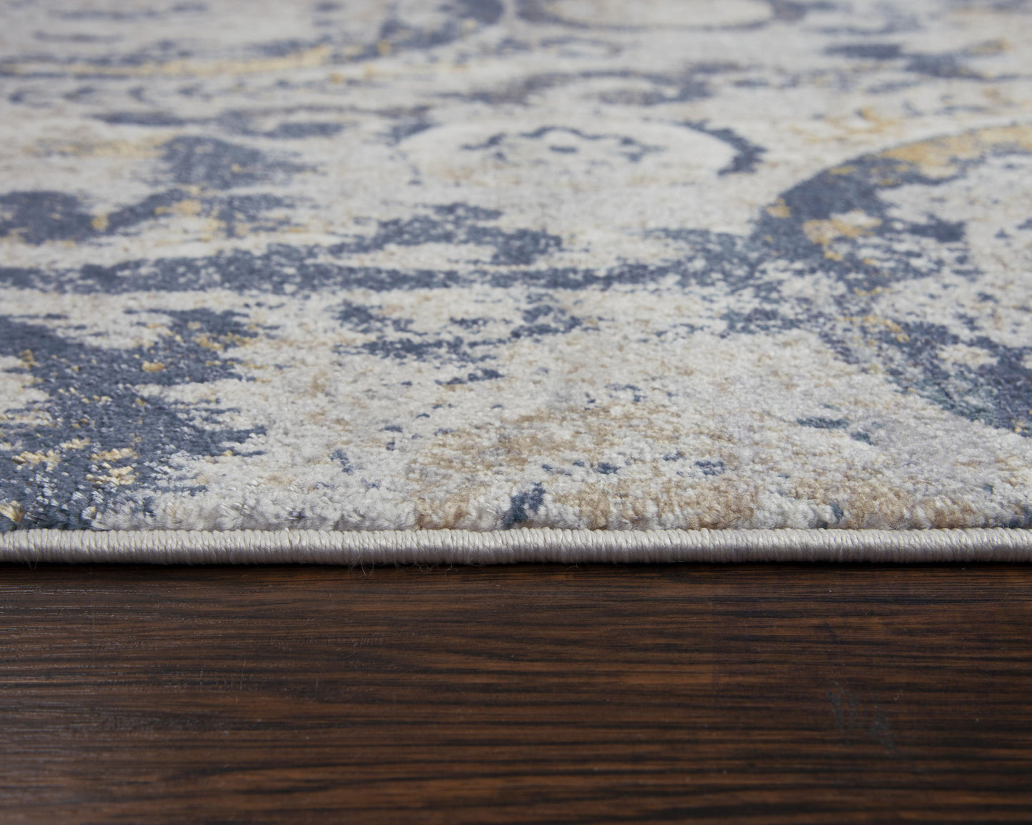 Bristol BRS107 Beige/Blue Machine-Made Rug - Rizzy