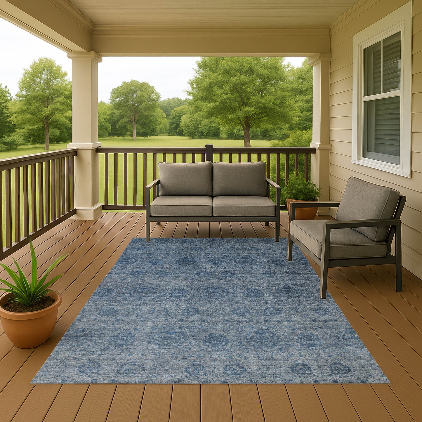 Machine Made Burano BU8 Blue - Dalyn Rugs