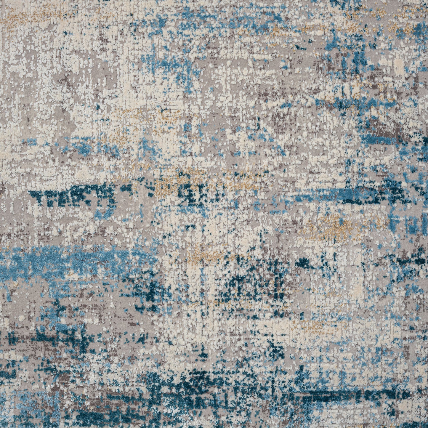 Cheshire-82316 Contemporary Power-Loomed Gray/Blue Cotton Indoor Area Rug - LR Home