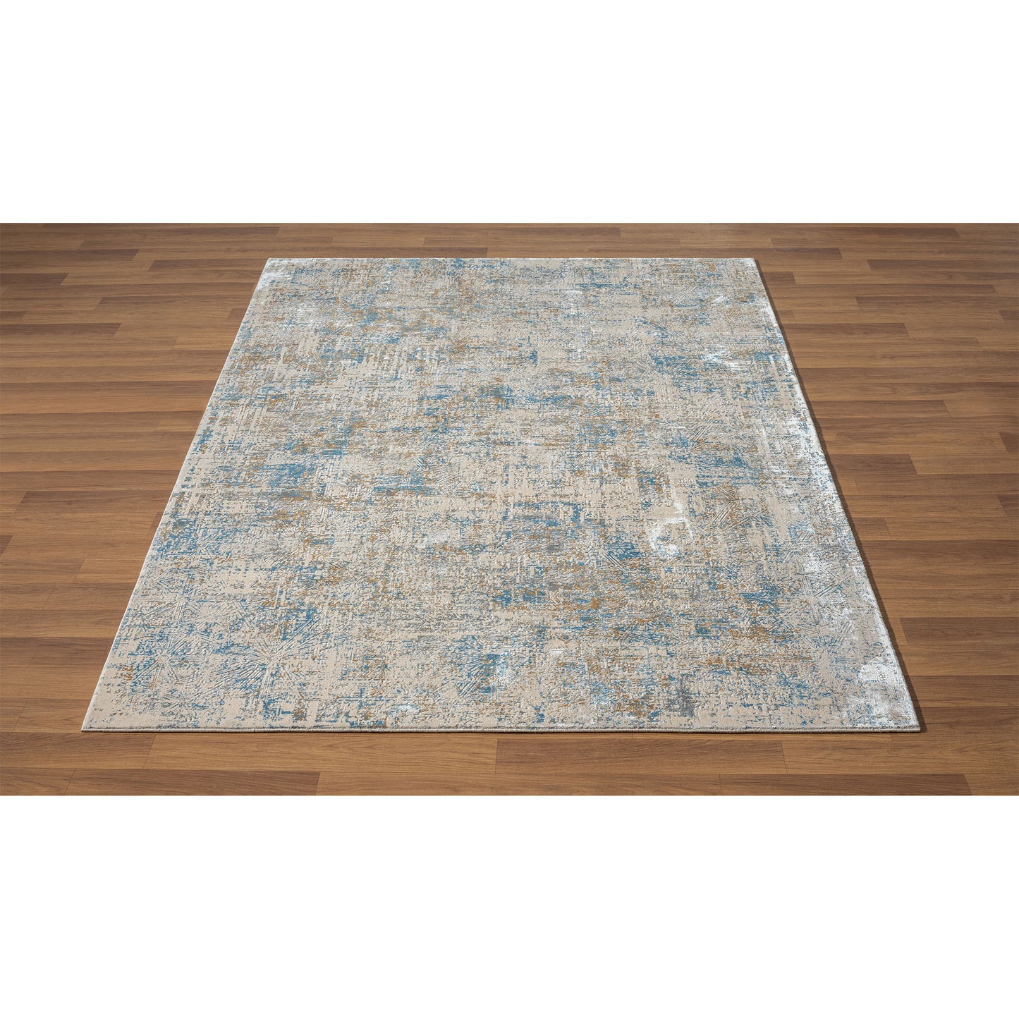Cheshire-82317 Contemporary Power-Loomed Blue/Gray Cotton Indoor Area Rug - LR Home
