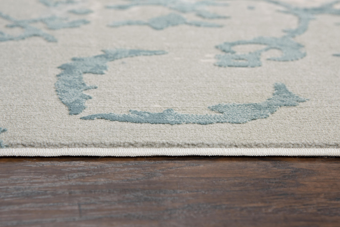 Chelsea CHS103 Gray/Blue Machine-Made Rug - Rizzy