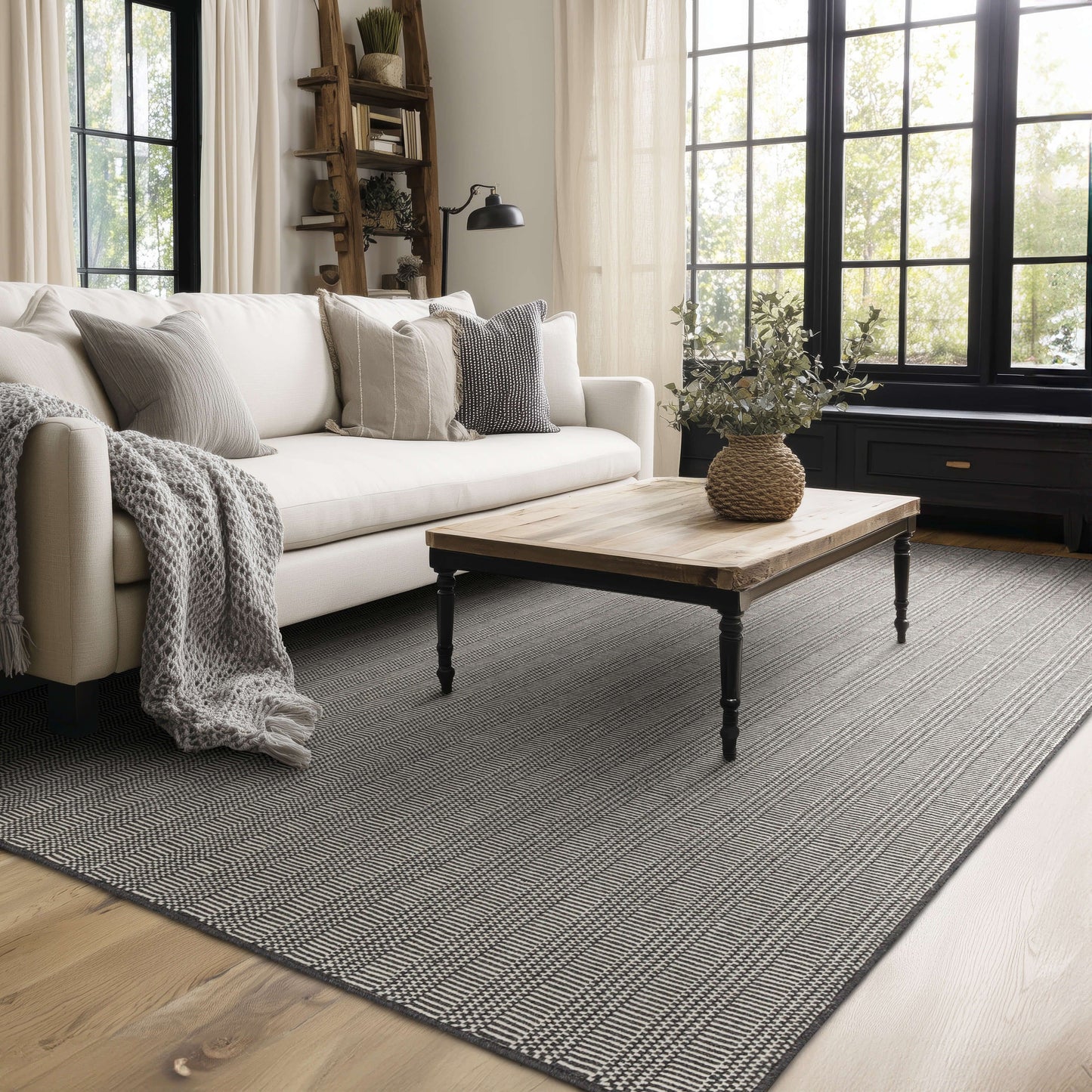 Collinsworth Charcoal Area Rug - Karastan