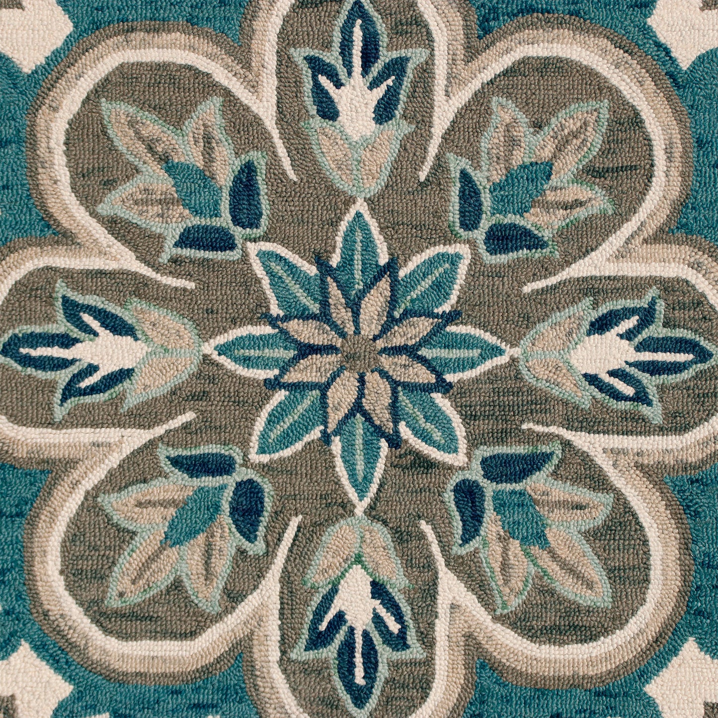 DAZZL-82267 Bohemian/Eclectic Hand-Tufted Blue/Gray Wool Indoor Area Rugs - LR Home