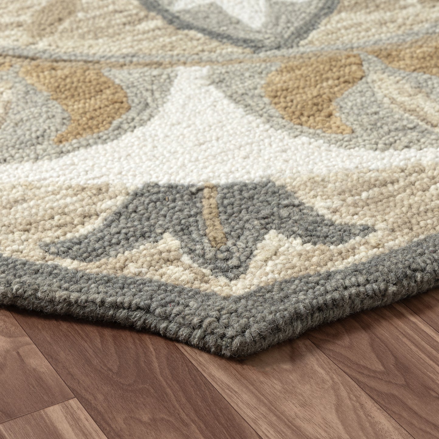 DAZZL-54085 Transitional/Casual Hand-Tufted Silver Gray/Ivory Wool Indoor Area Rugs - LR Home