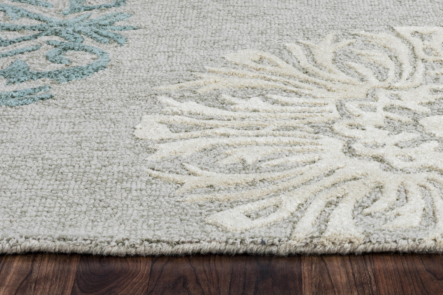 Dimensions DI2241 Light Gray Hand-Tufted Rug - Rizzy