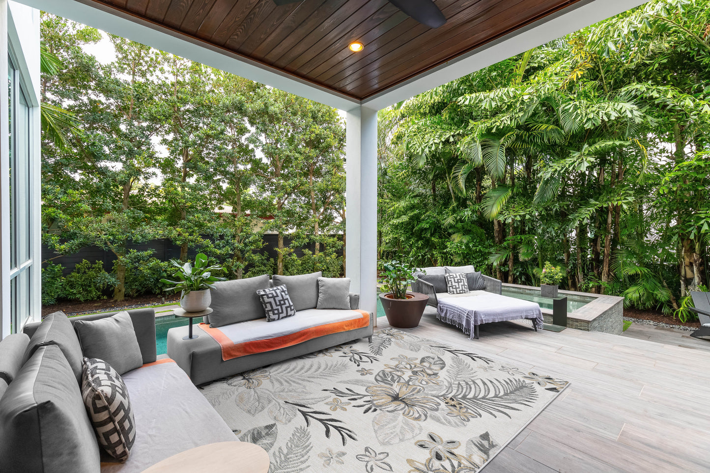 Dahlia 1402 Blue Mosaic Machine Woven Performance Area Rug - KAS