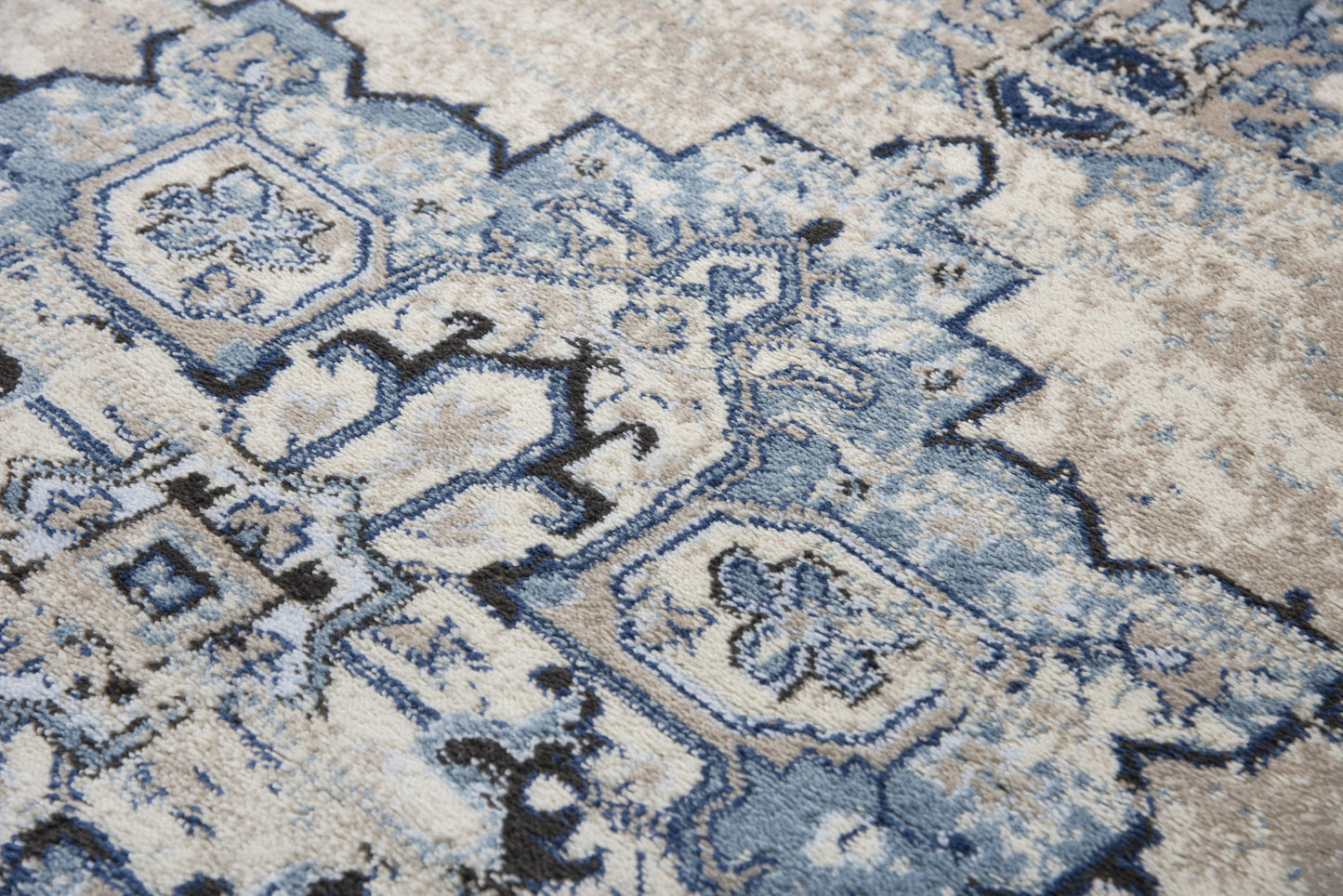 Encore EN7350 Blue Power Loomed Rug - Rizzy