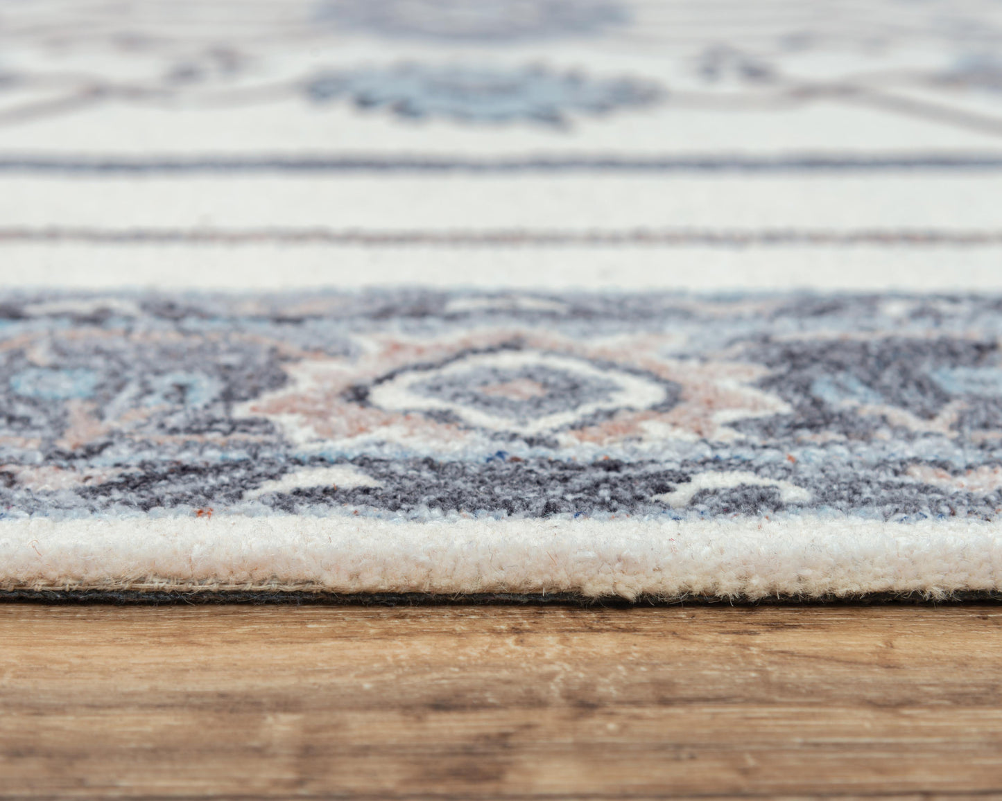 Essence ESS102 Beige/Gray Hand-Tufted Rug - Rizzy