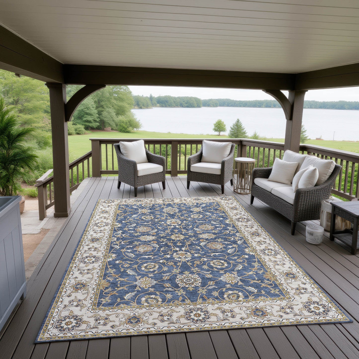 Machine Made Hatay HY1 Navy - Dalyn Rugs