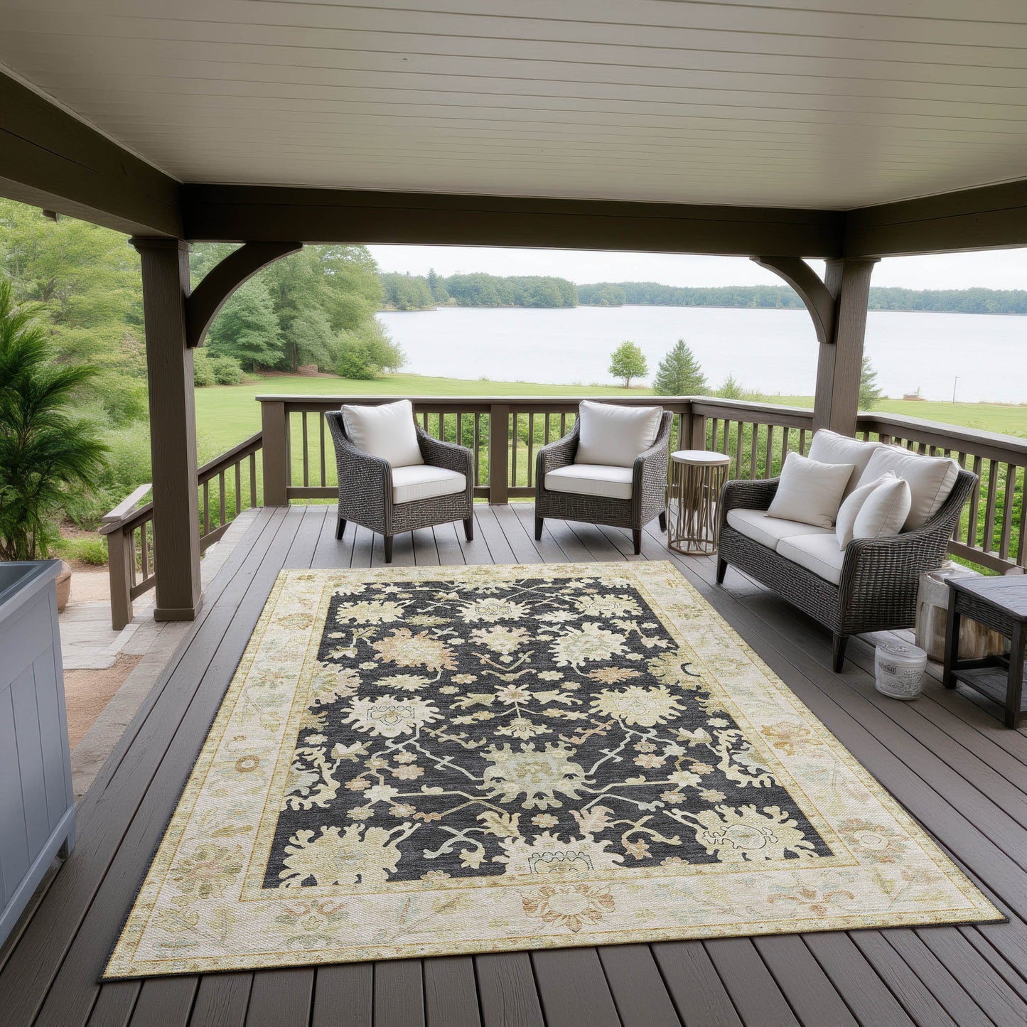 Machine Made Hatay HY2 Black - Dalyn Rugs