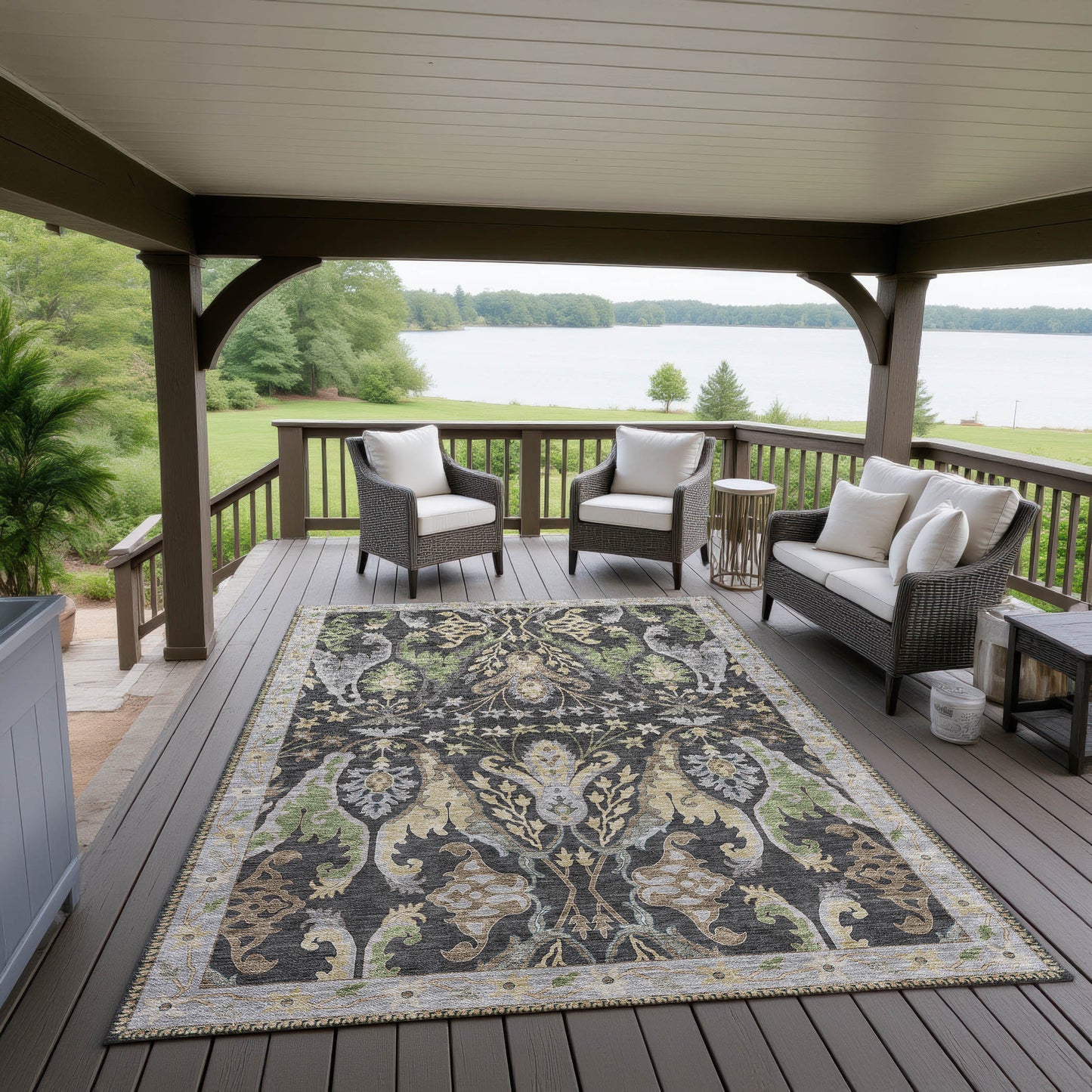 Machine Made Hatay HY6 Black - Dalyn Rugs