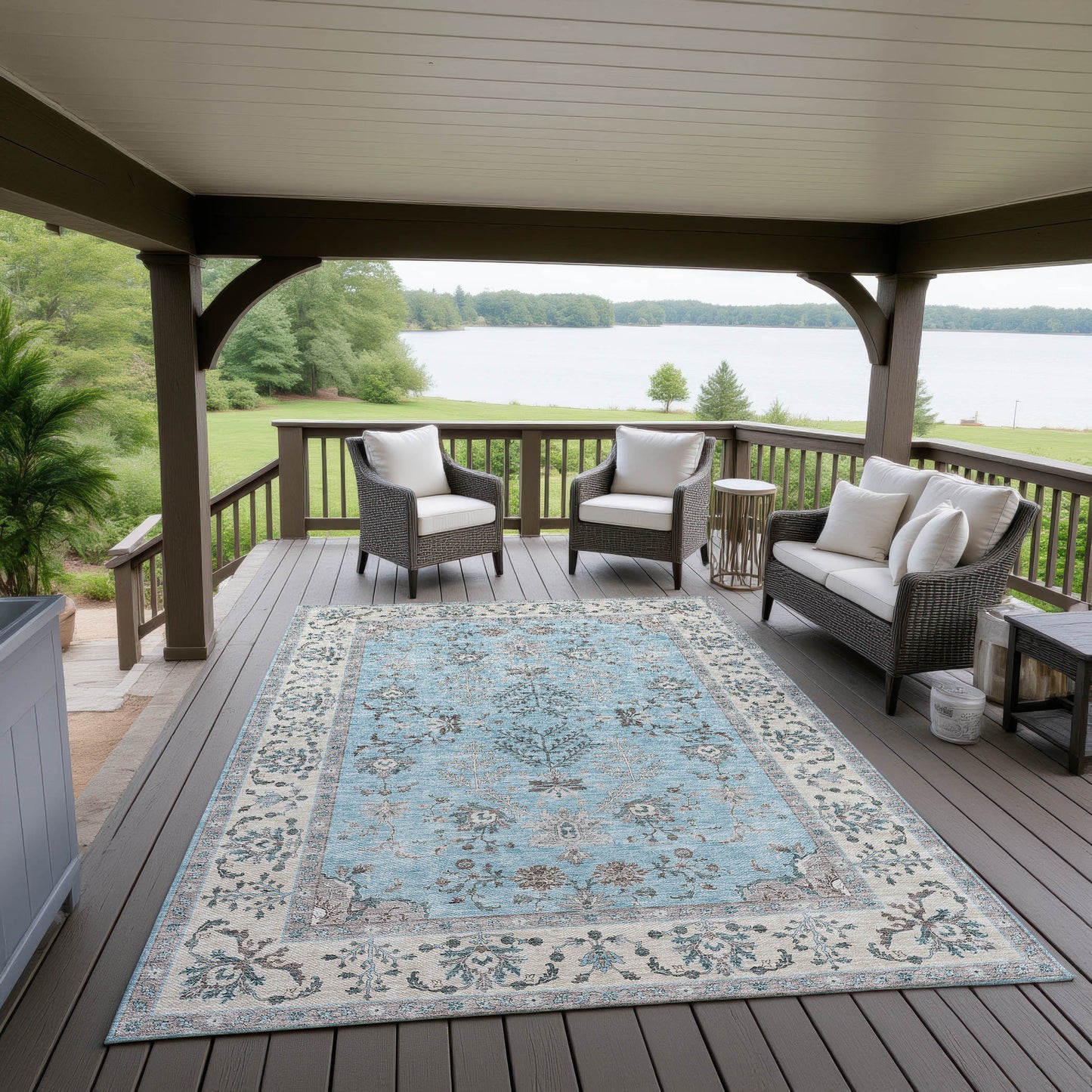 Machine Made Hatay HY9 Sky - Dalyn Rugs