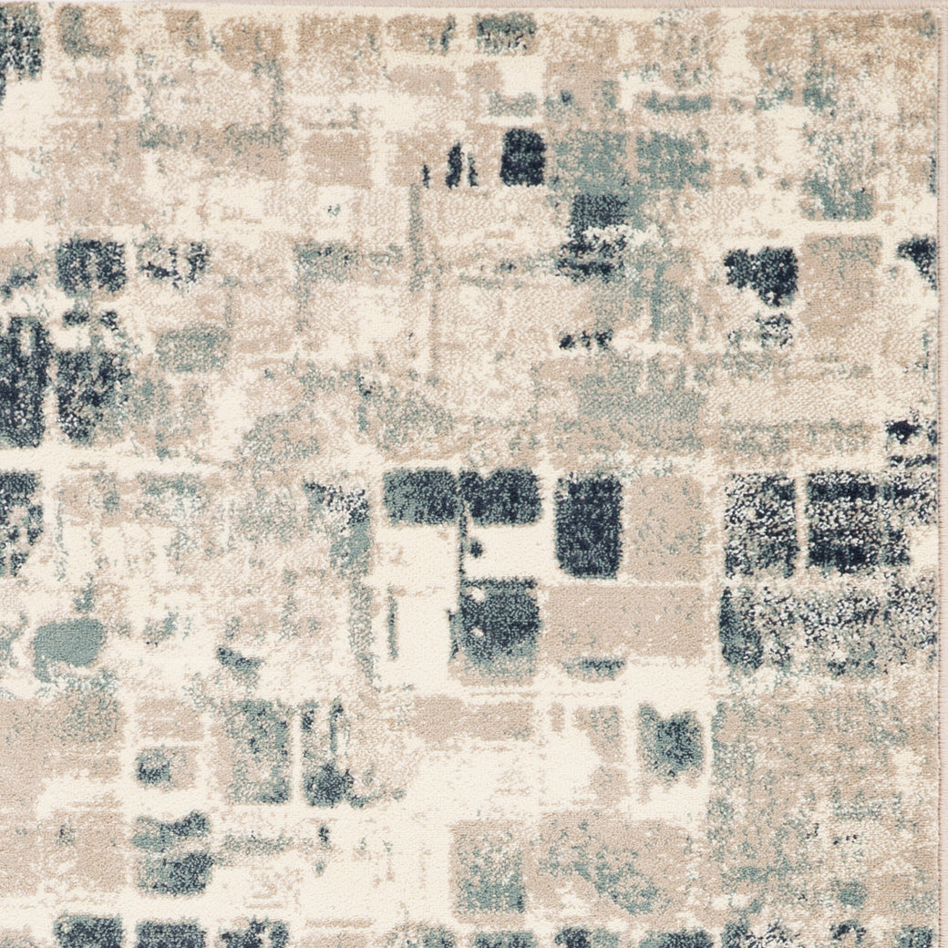 Heritage 9369 Beige/Blue Wonder Machine Woven Performance Area Rug - KAS