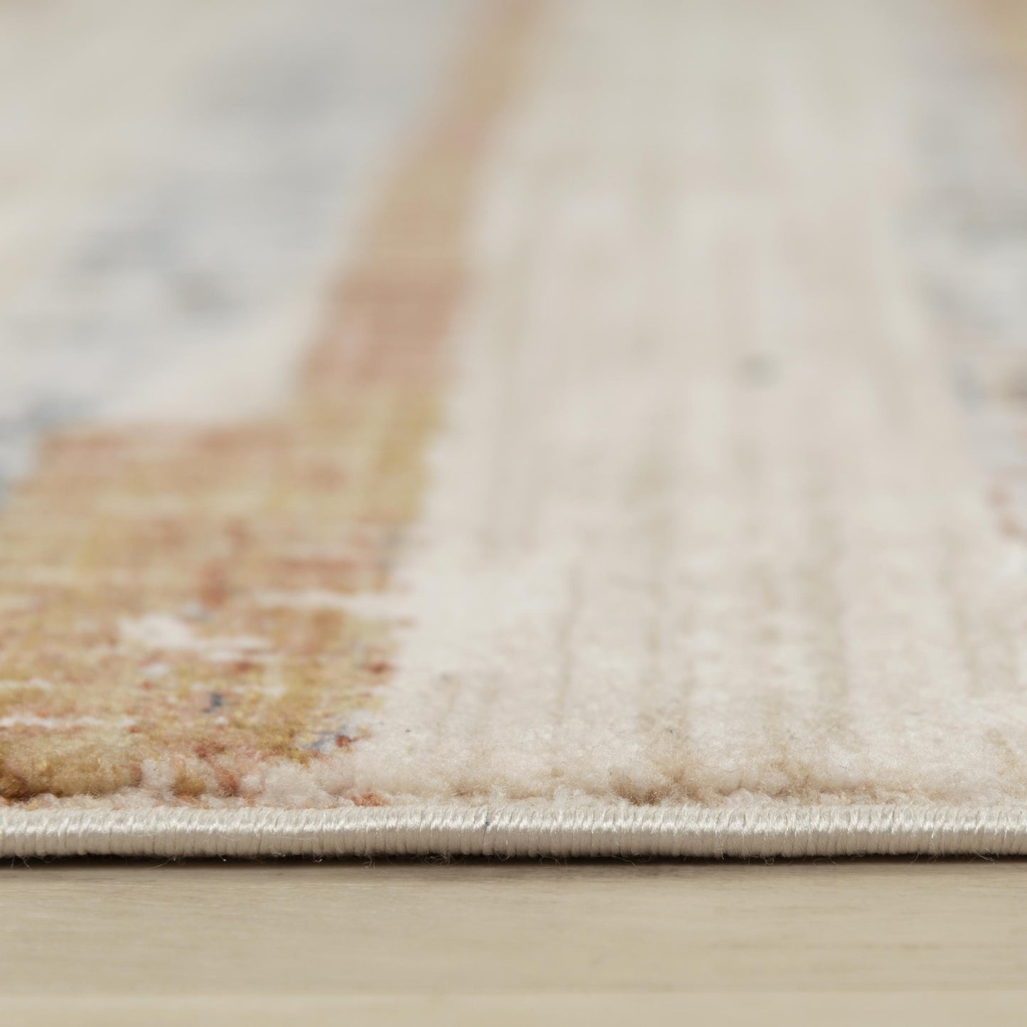 Iconic ICO763 Terracotta/Blue Machine-Made Rug - Rizzy
