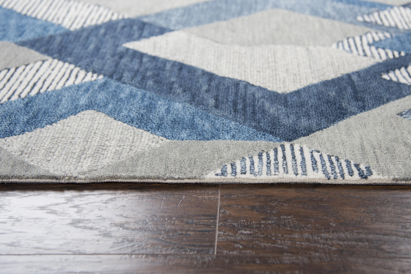 Idyllic ID928A Dark Blue Hand-Tufted Rug - Rizzy