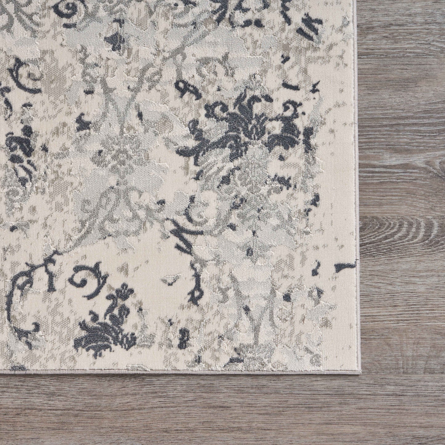IMAGI-81512 Modern/Contemporary Machine Made Cream/Gray Polyester Indoor Area Rugs - LR Home