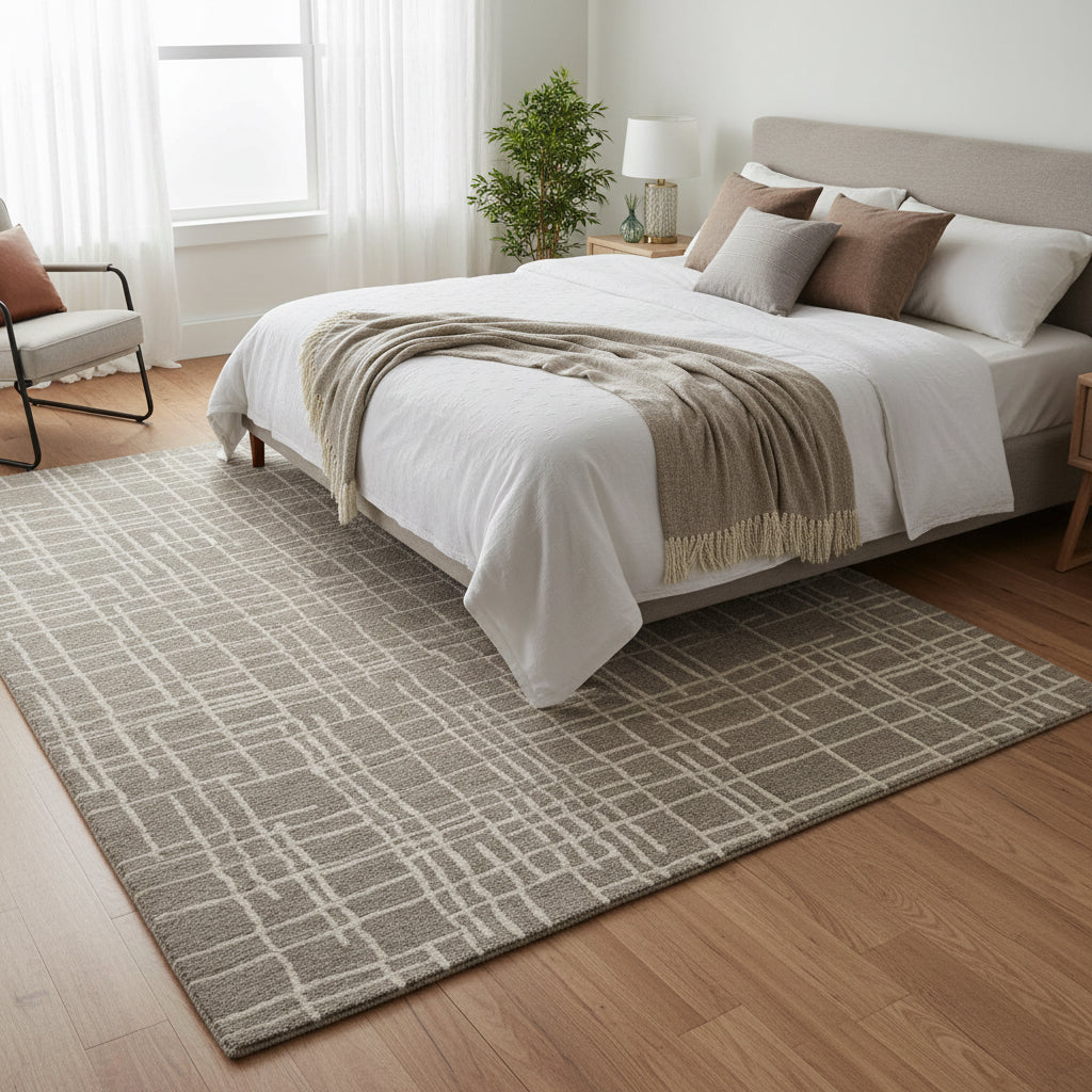 Jazz JZZ975 Gray/Natural Hand-Tufted Rug - Rizzy