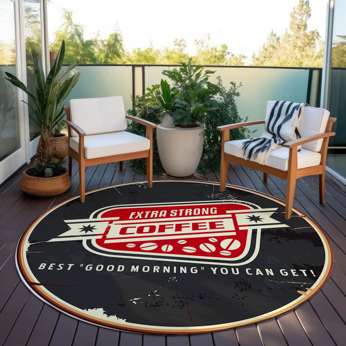 Indoor/Outdoor Kendall KE11 Black Washable