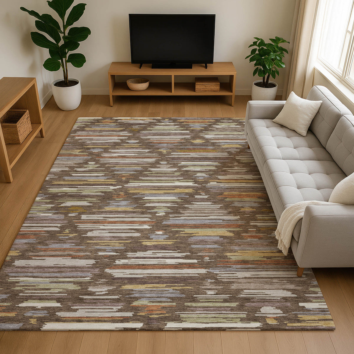 Luxury Washable Kenner KN2 Chocolate Rug
