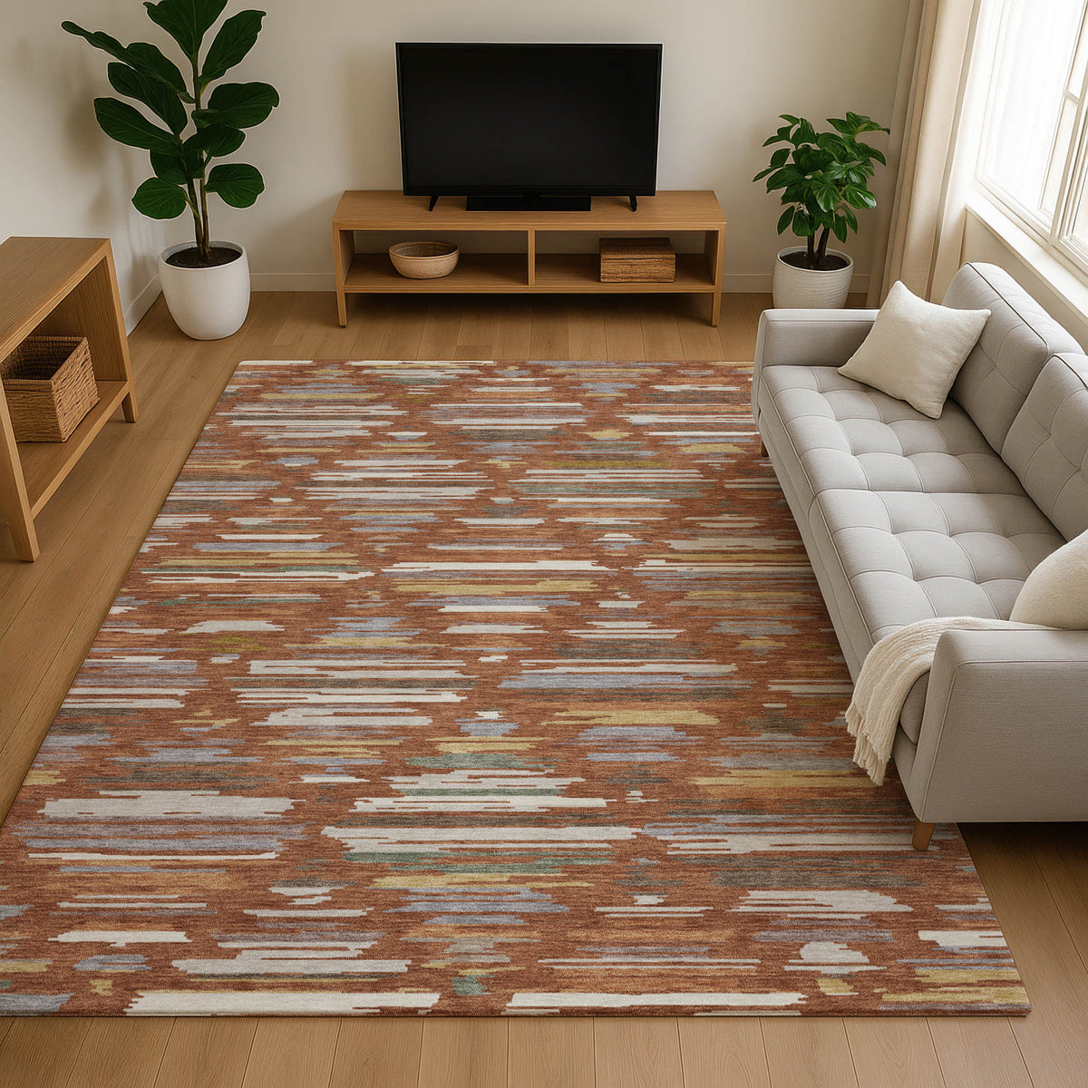 Luxury Washable Kenner KN2 Paprika Rug