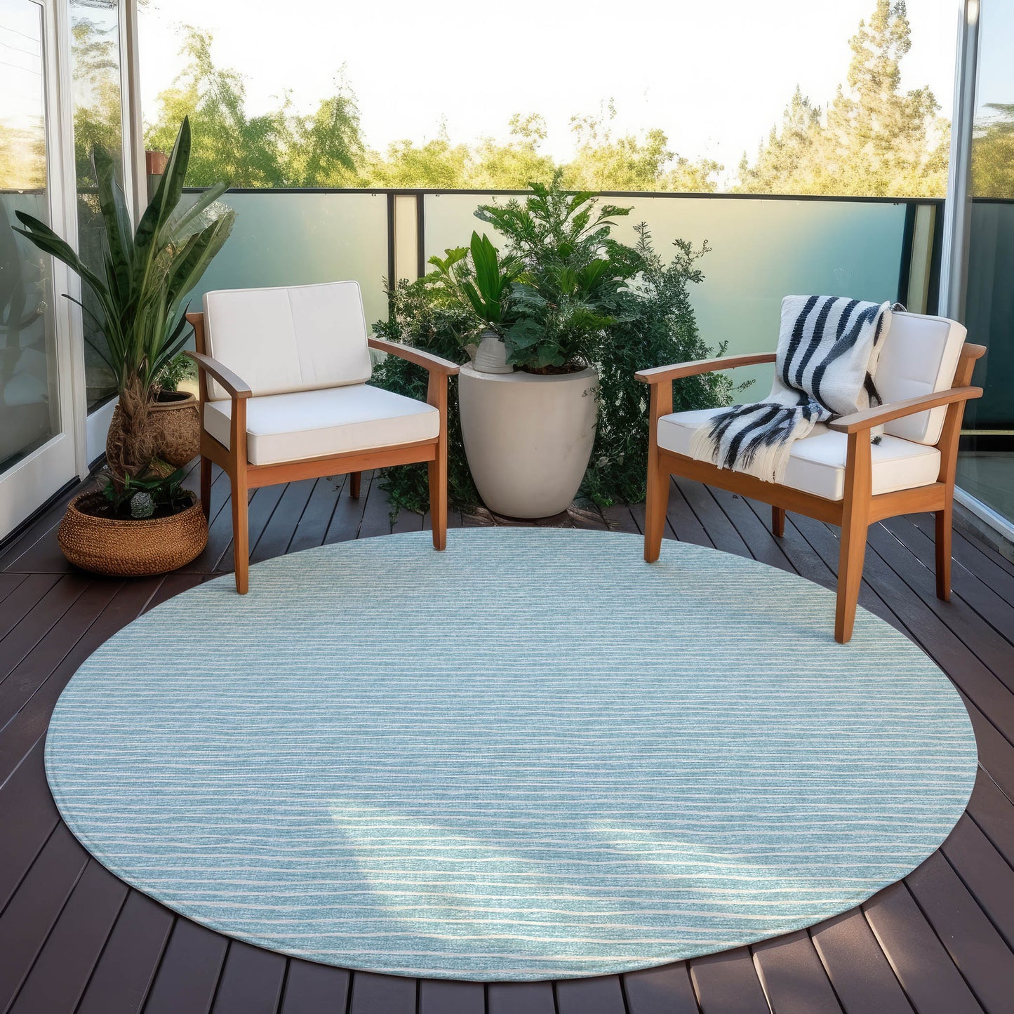 Machine Made Laidley LA1 Sky Blue - Dalyn Rugs