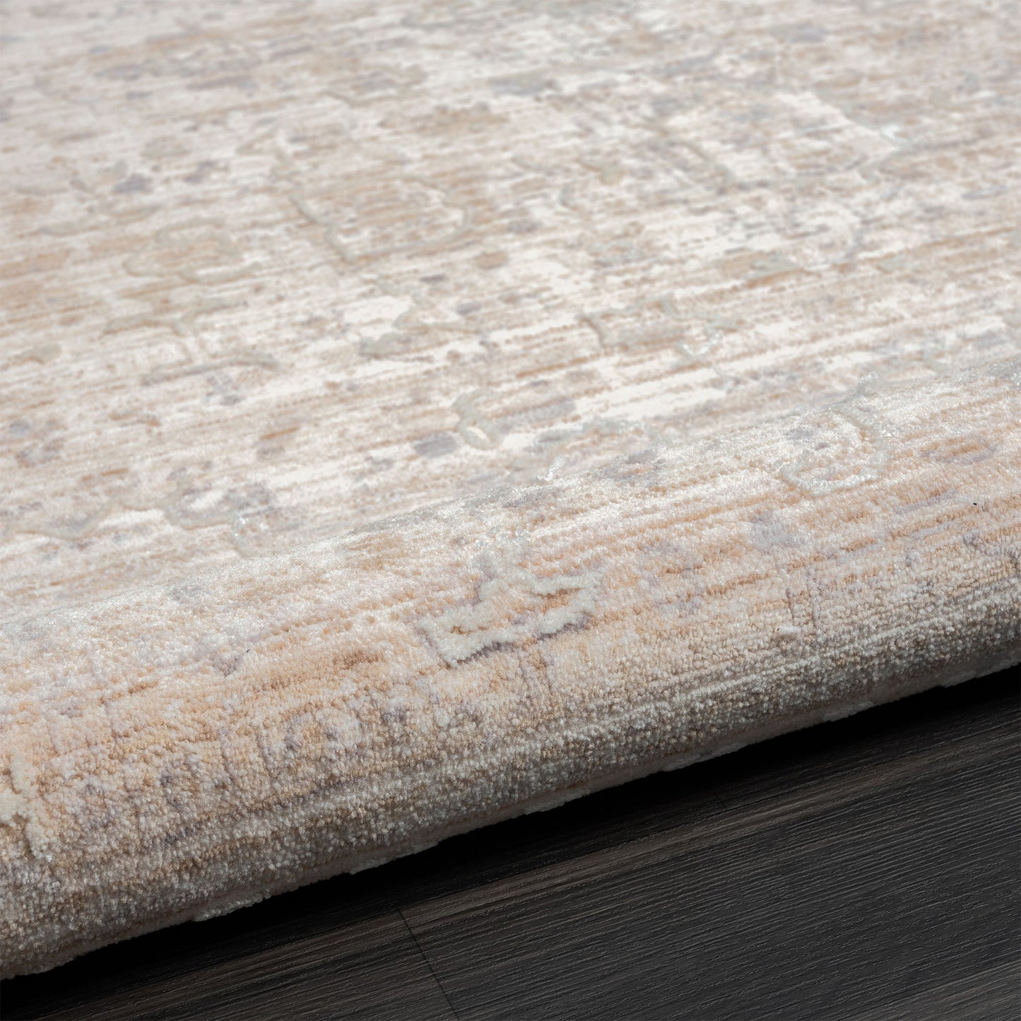 Lancaster-82299 Traditional Power-Loomed Gray Cotton Indoor Area Rug - LR Home