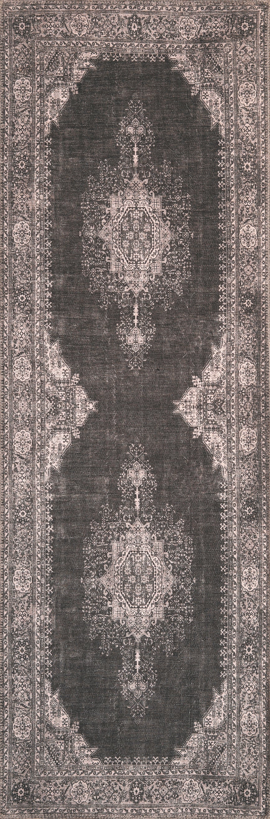 London 4803 Grey Lauren Machine Woven Washable Performance Area Rug - KAS