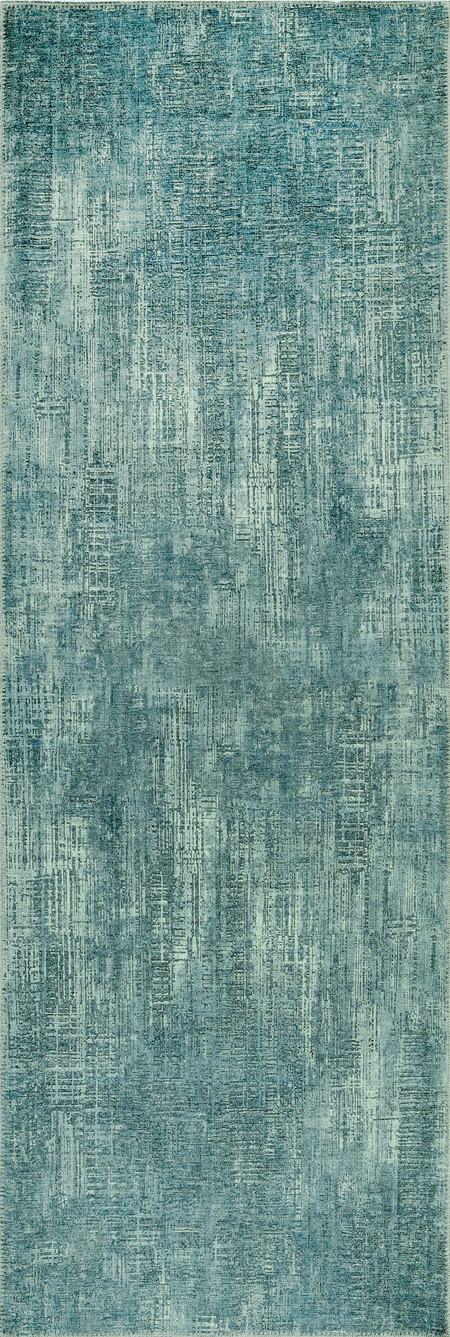 London 4809 Teal Elements Machine Woven Washable Performance Area Rug - KAS