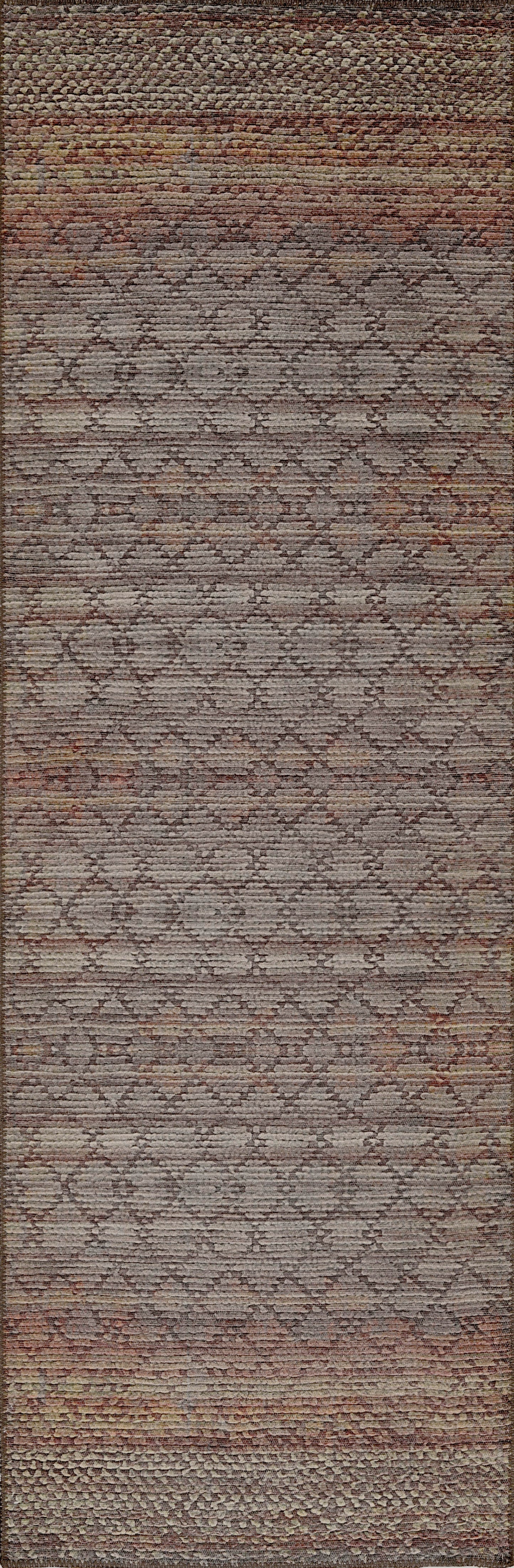 London 4810 Earthtone Diamonds Machine Woven Washable Performance Area Rug - KAS