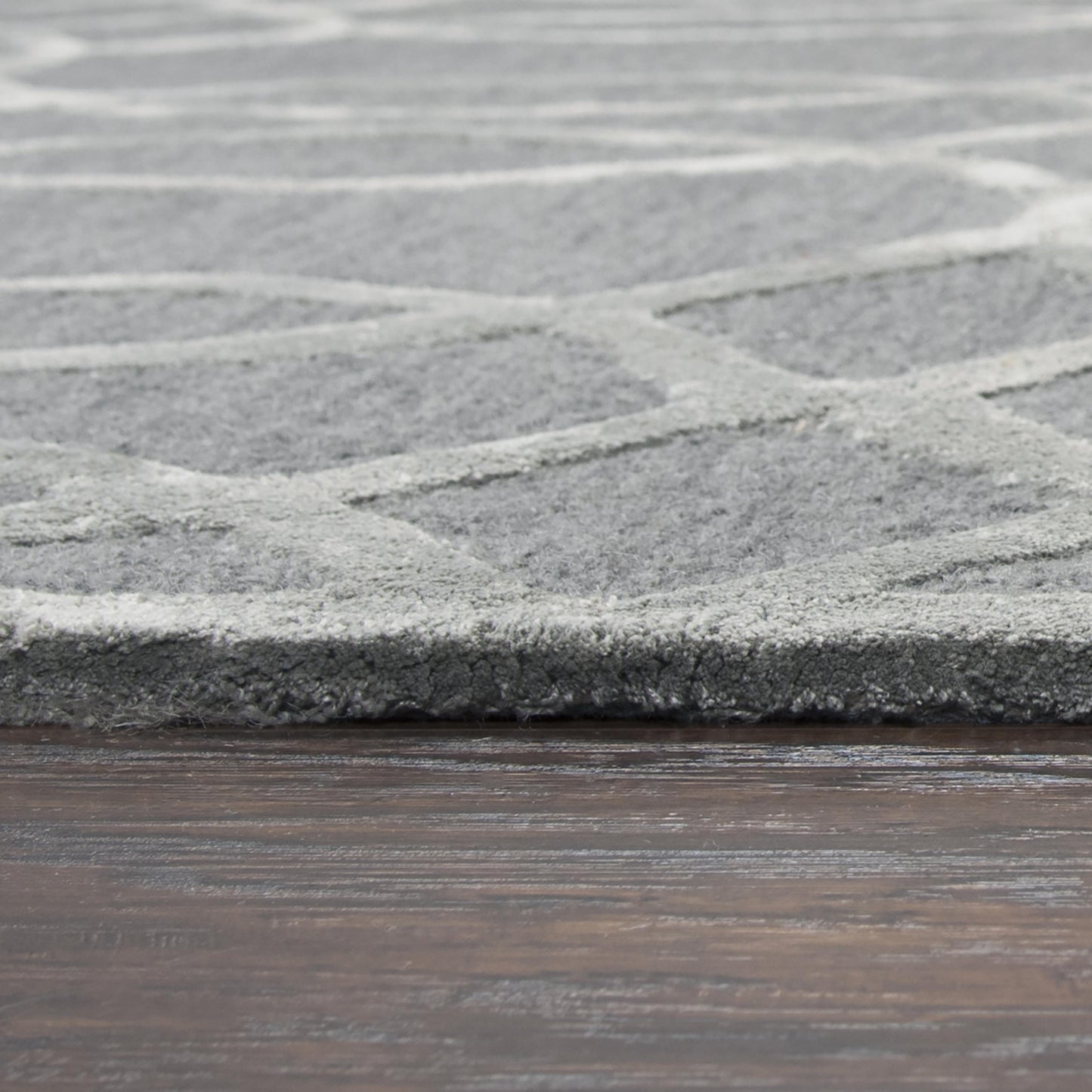 Monroe ME313A Medium Gray Hand-Tufted Rug - Rizzy